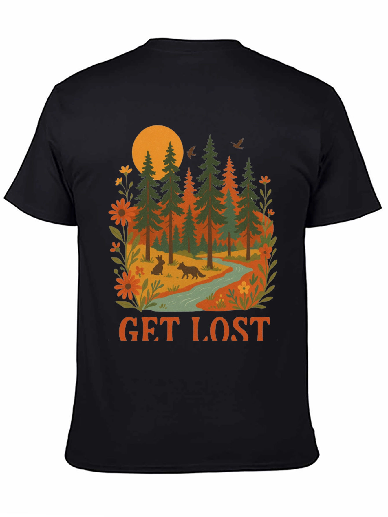 Get Lost Nature Graphic Tee - Adventure Awaits
