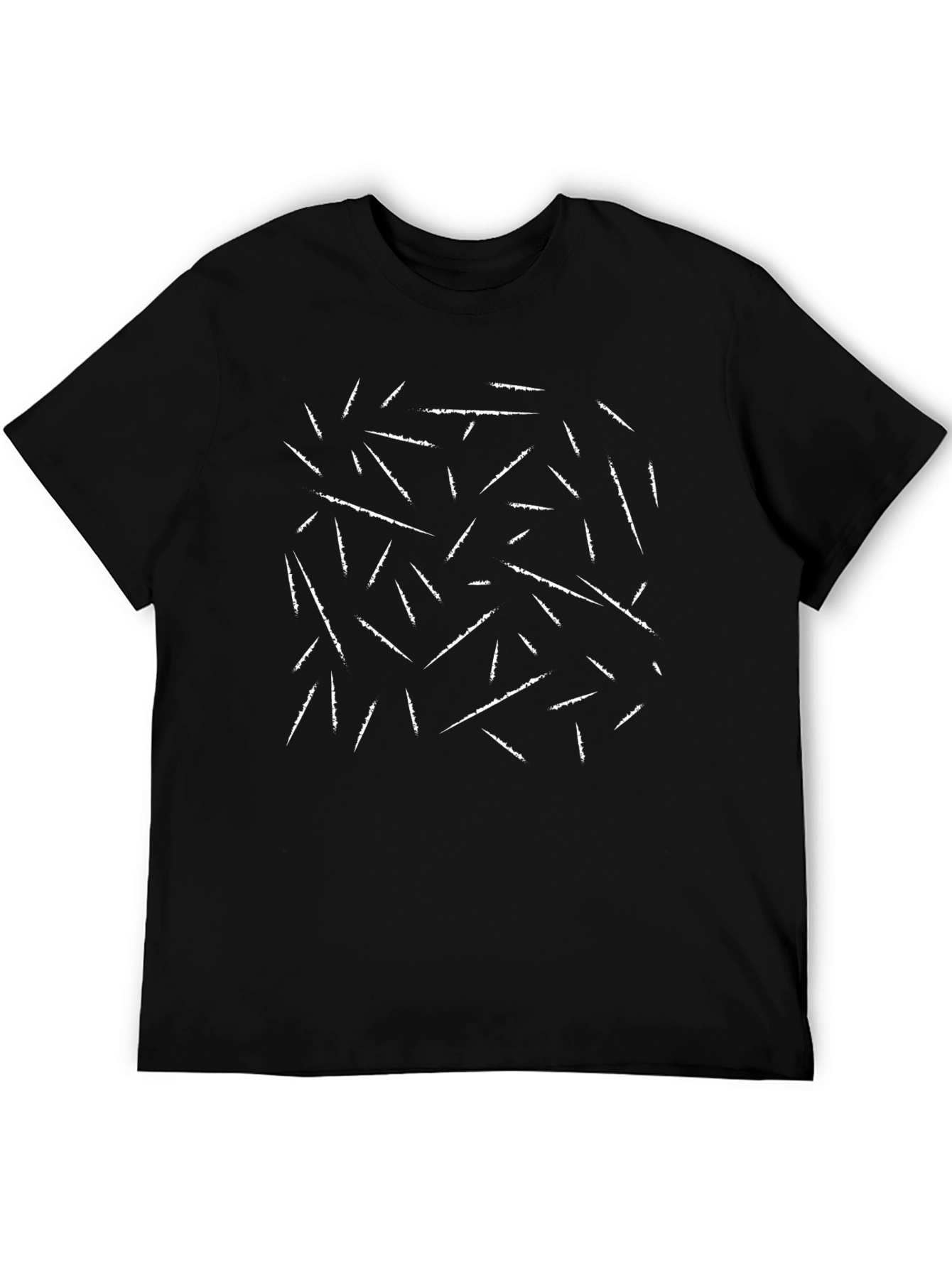 Abstract Lines Black Graphic Tee