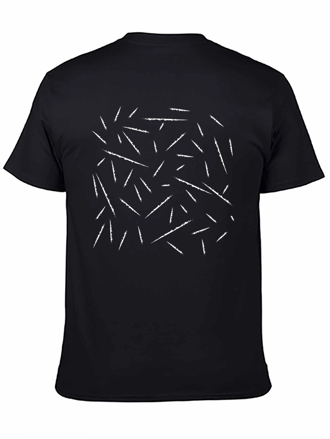 Abstract Lines Black Graphic Tee