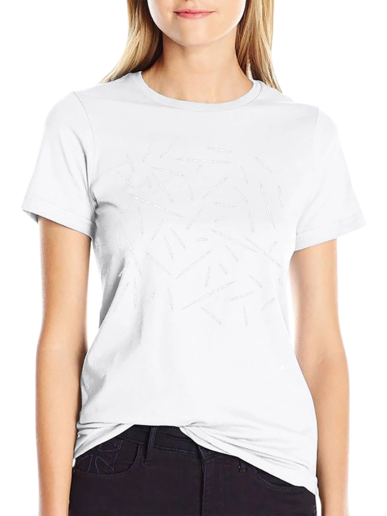 Abstract Lines Black Graphic Tee