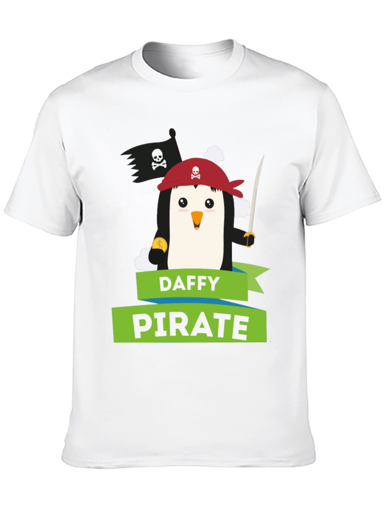 Daffy Pirate T-Shirt: Cute Penguin Design