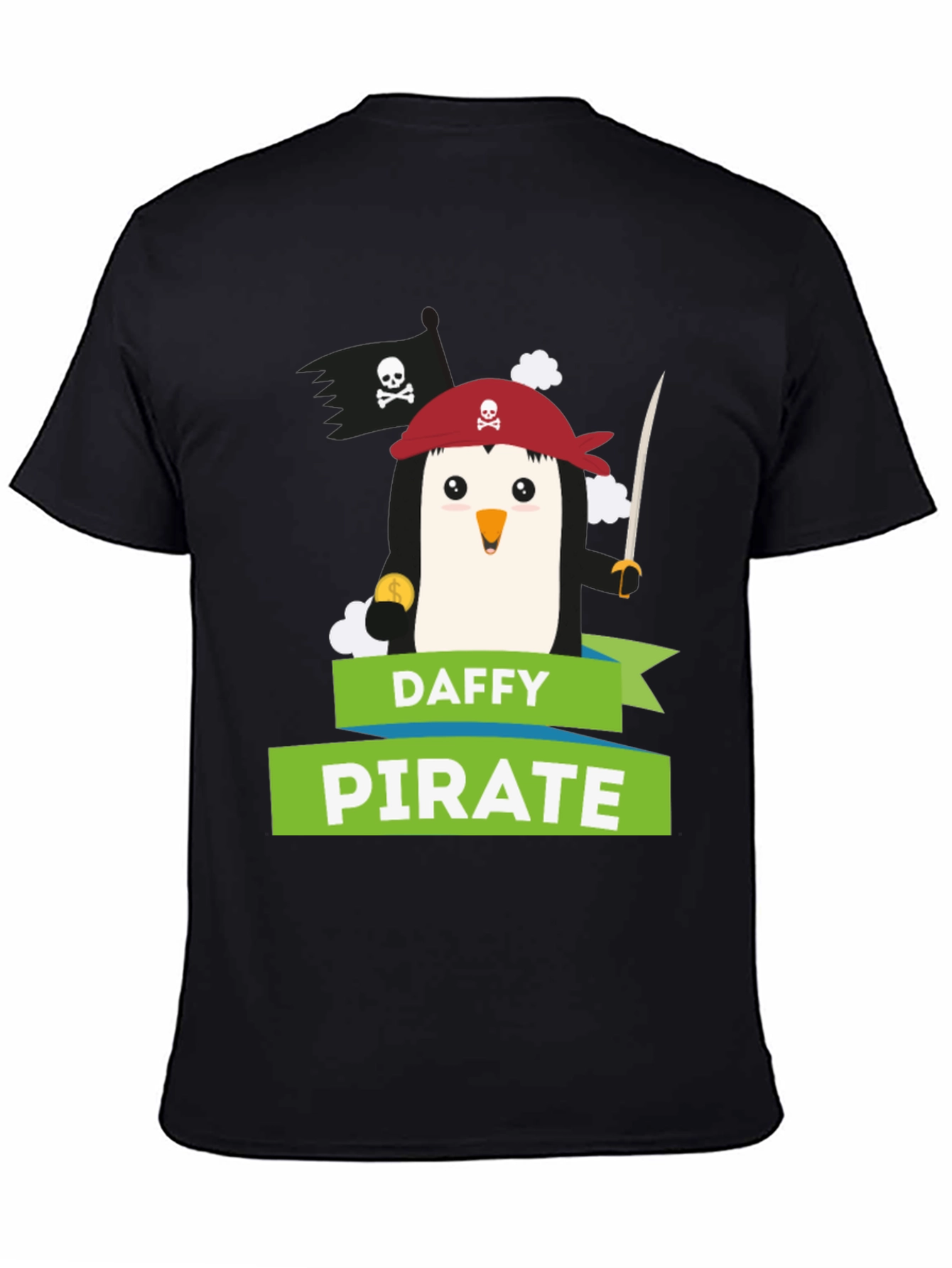 Daffy Pirate T-Shirt: Cute Penguin Design