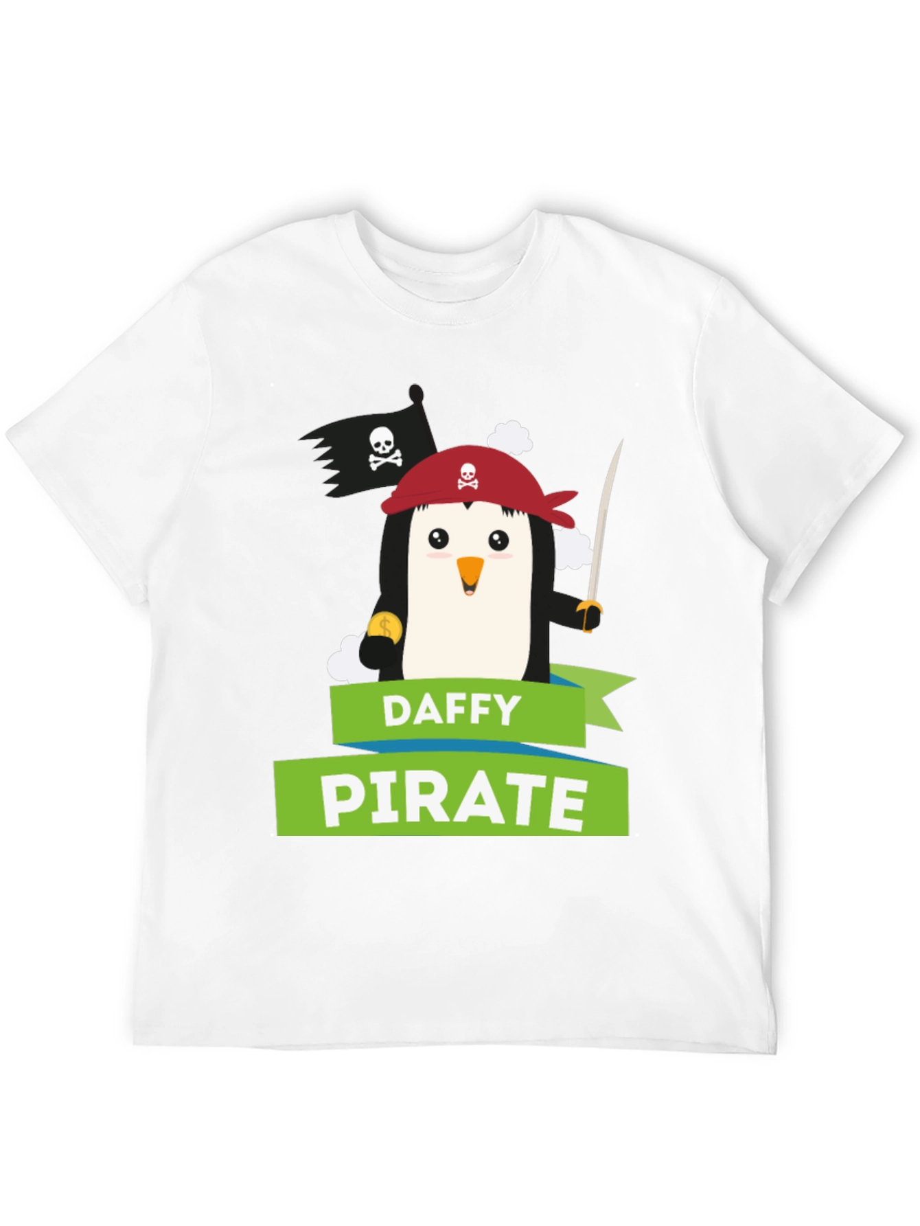 Daffy Pirate T-Shirt: Cute Penguin Design