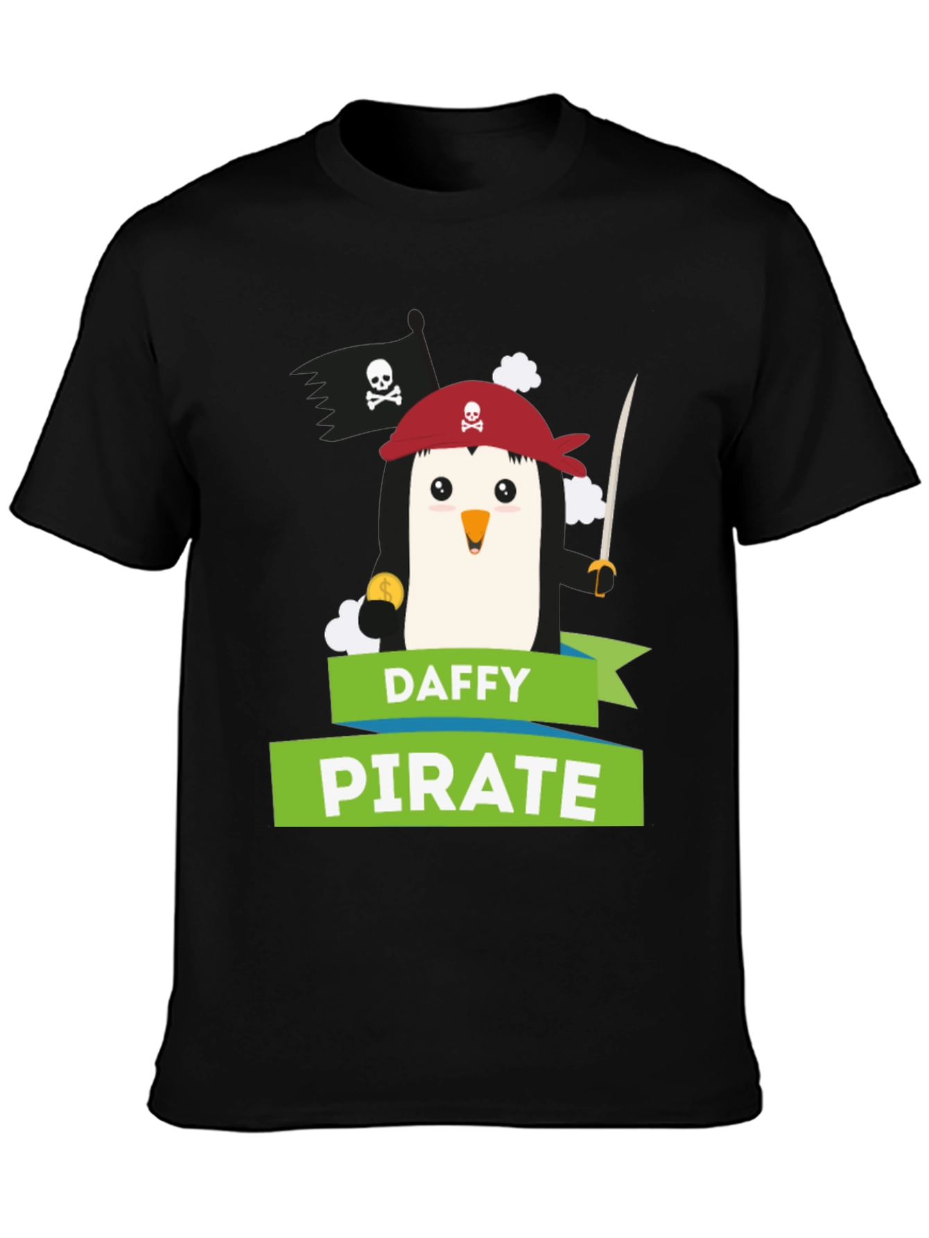 Daffy Pirate T-Shirt: Cute Penguin Design