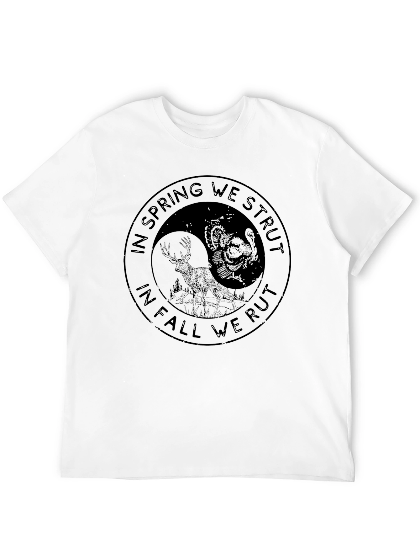 In Spring We Strut Black Graphic Tee