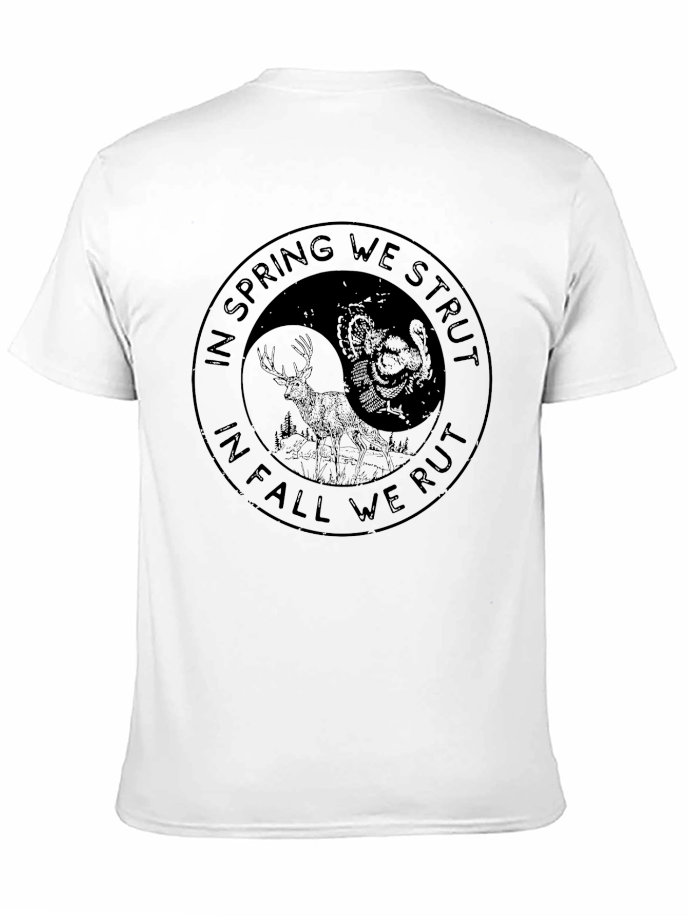 In Spring We Strut Black Graphic Tee
