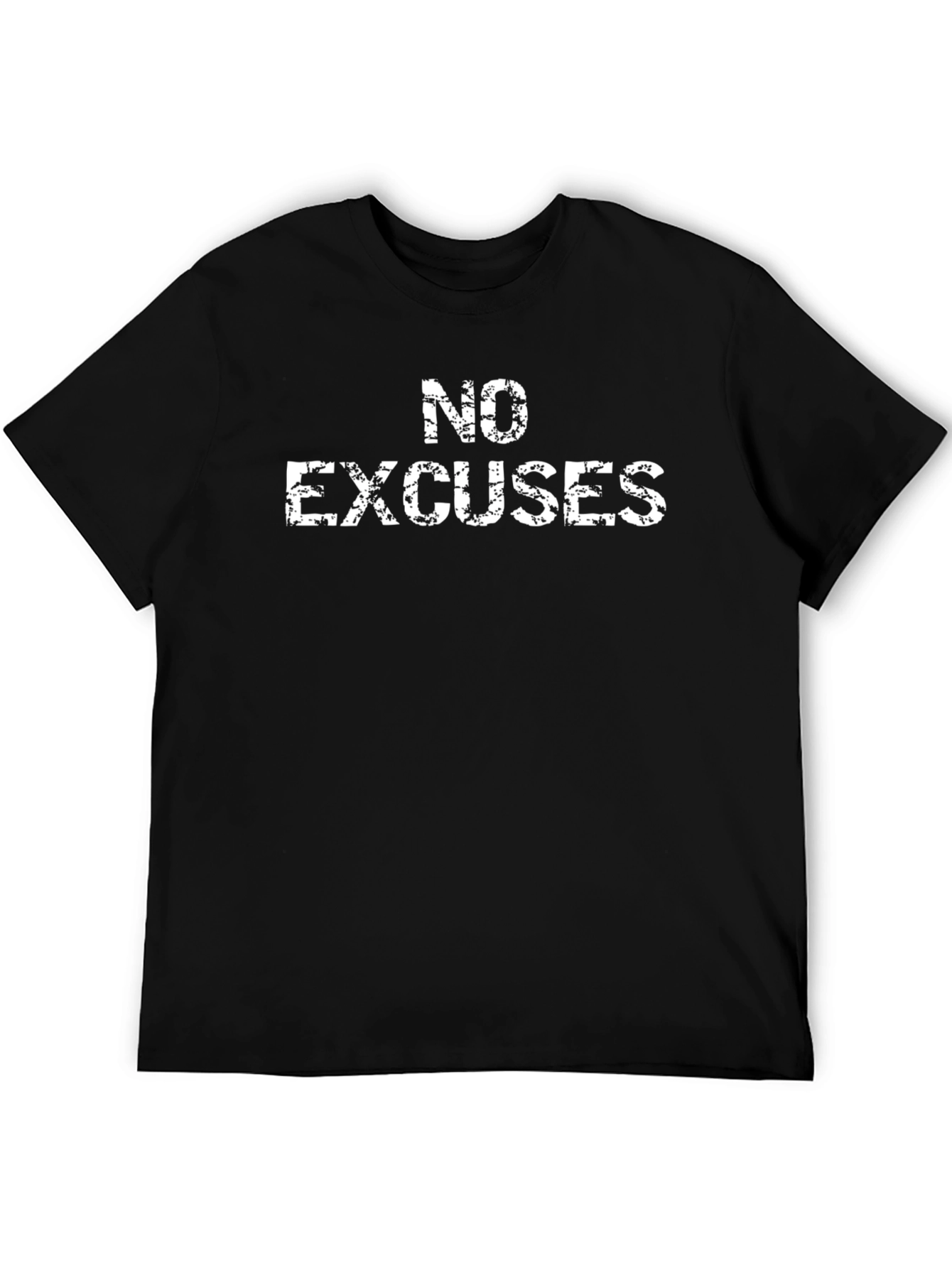 No Excuses Black Graphic T-Shirt
