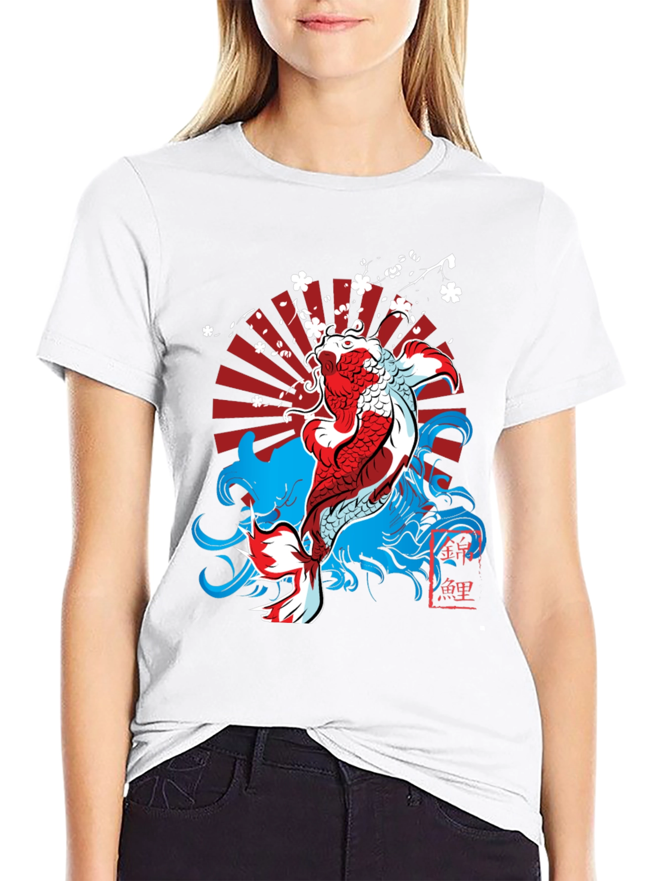 Koi Fish Graphic Tee - Japanese Style