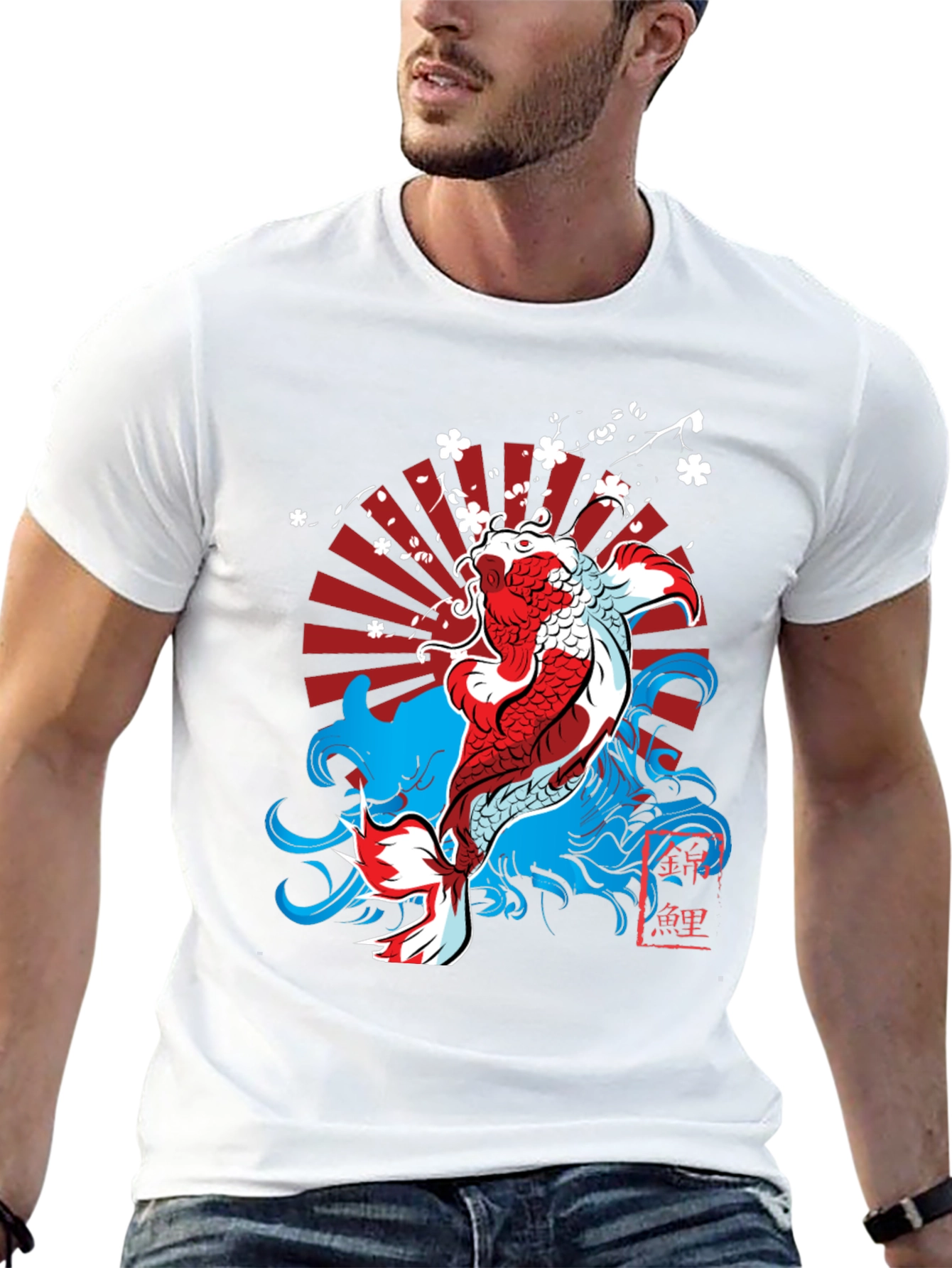 Koi Fish Graphic Tee - Japanese Style