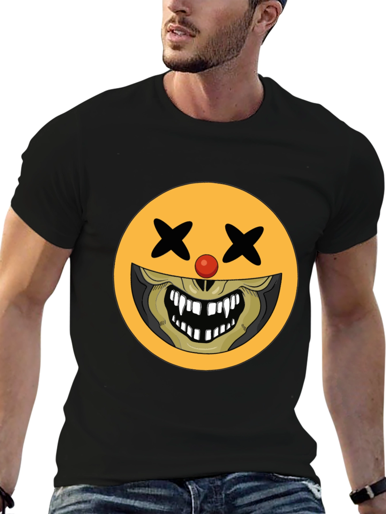 Creepy Clown Emoji Graphic Tee