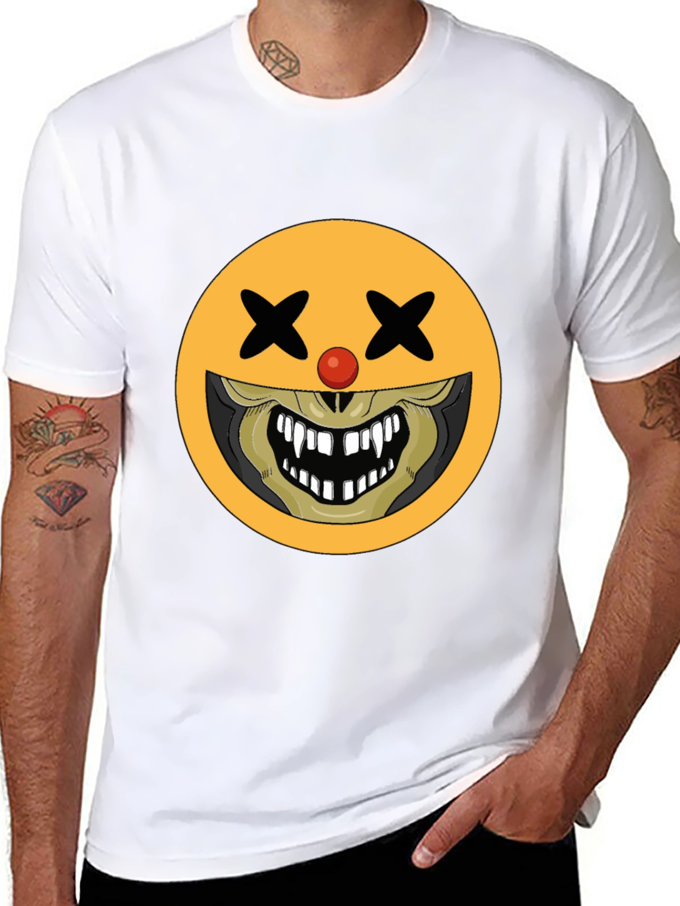 Creepy Clown Emoji Graphic Tee