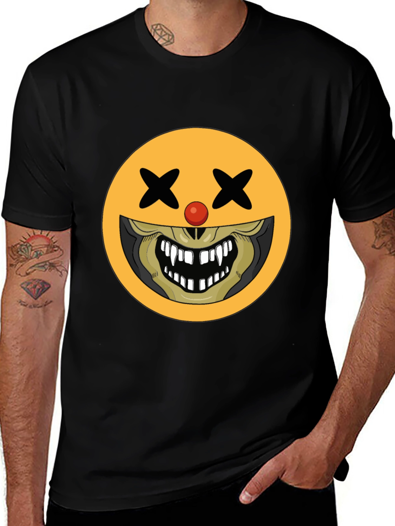 Creepy Clown Emoji Graphic Tee