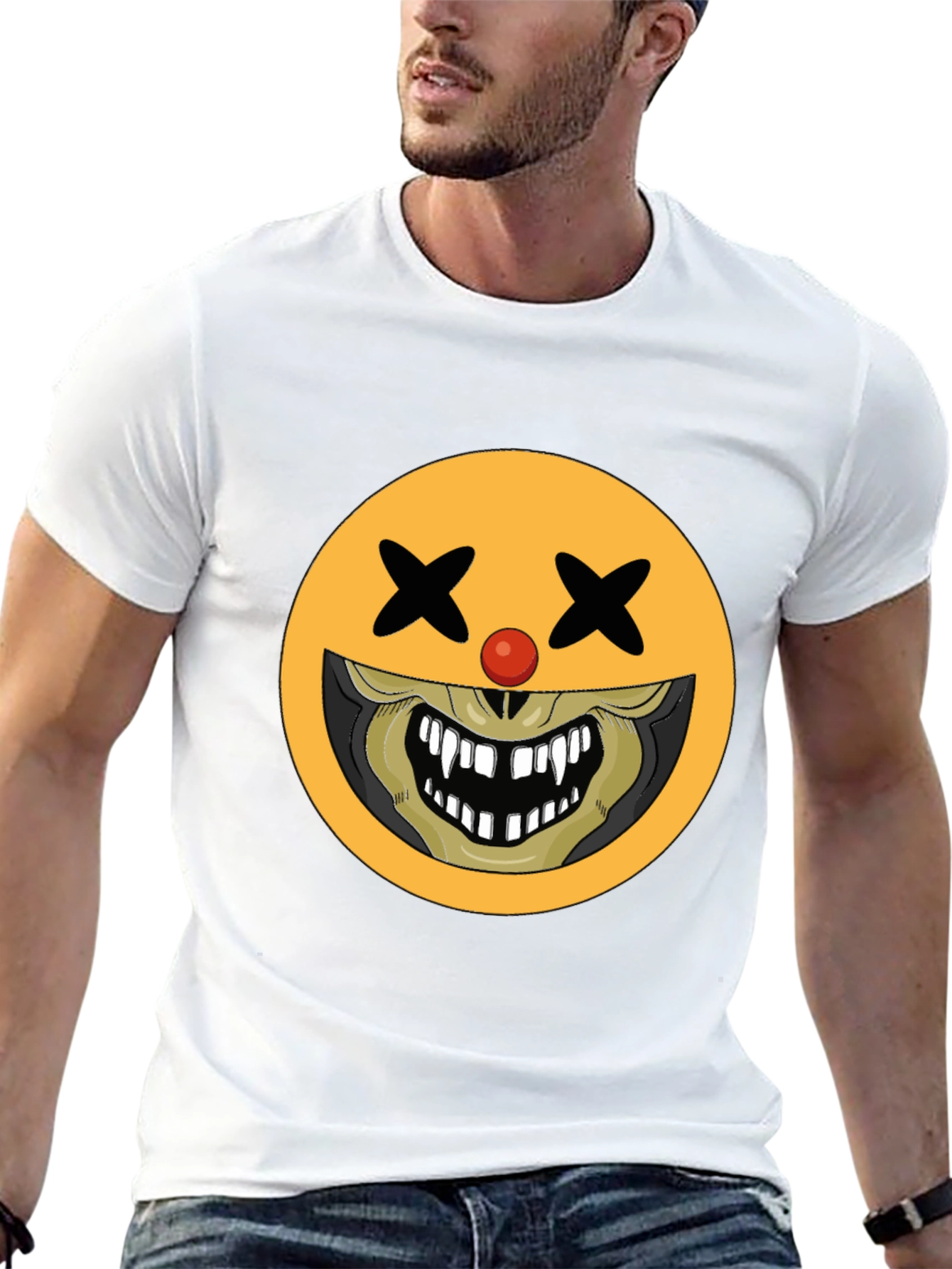 Creepy Clown Emoji Graphic Tee