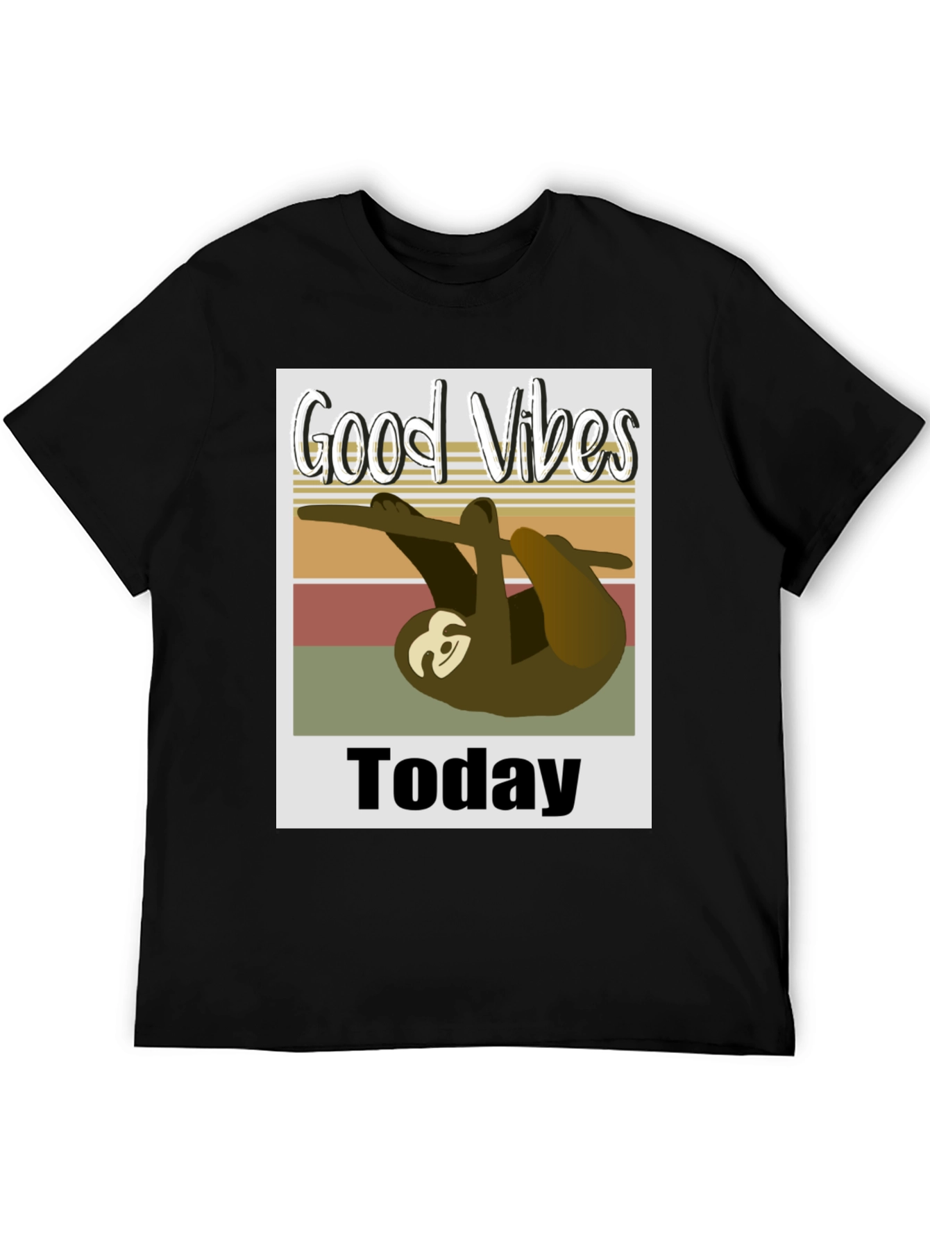 Good Vibes Today Sloth Graphic T-Shirt