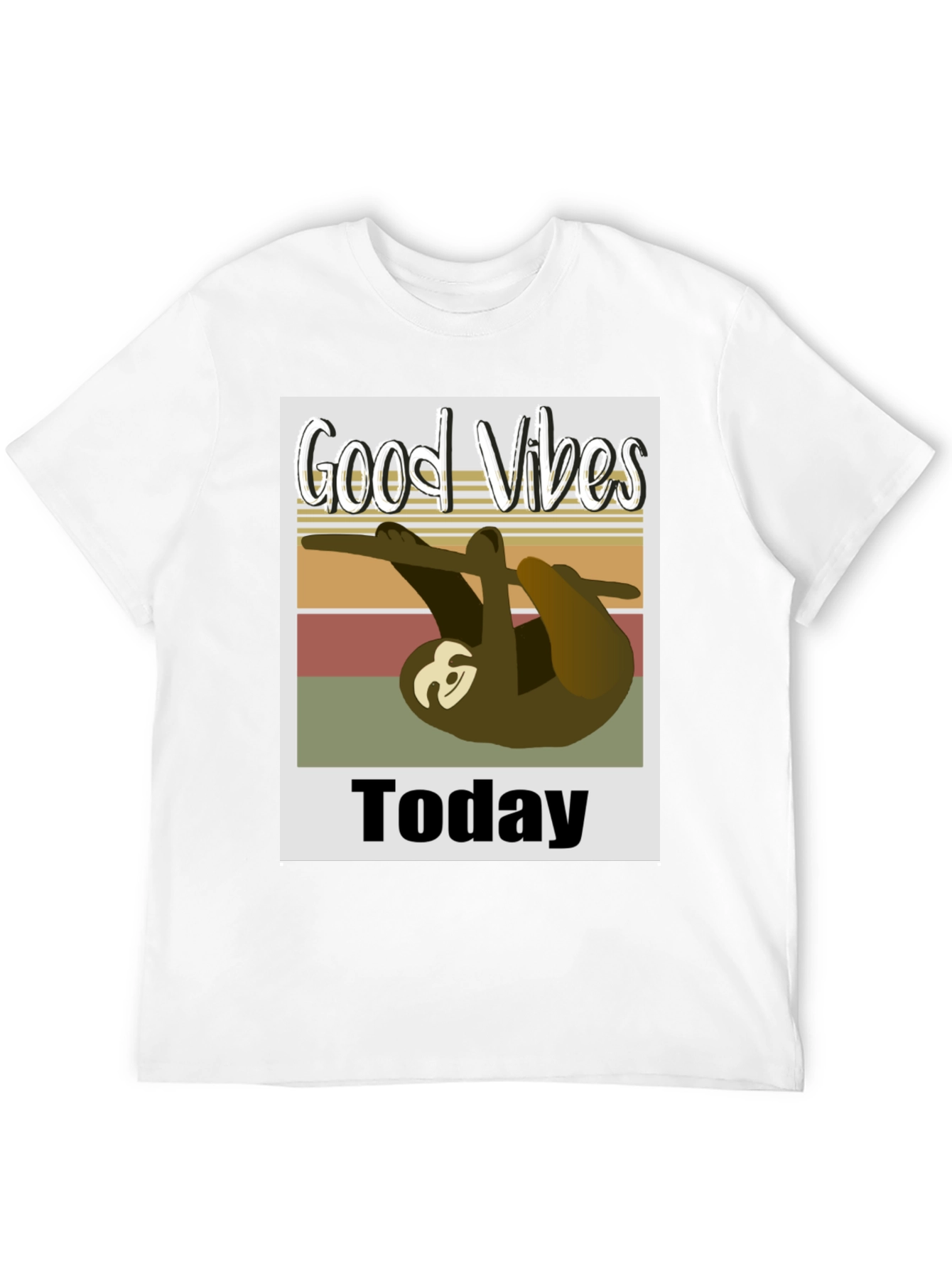 Good Vibes Today Sloth Graphic T-Shirt