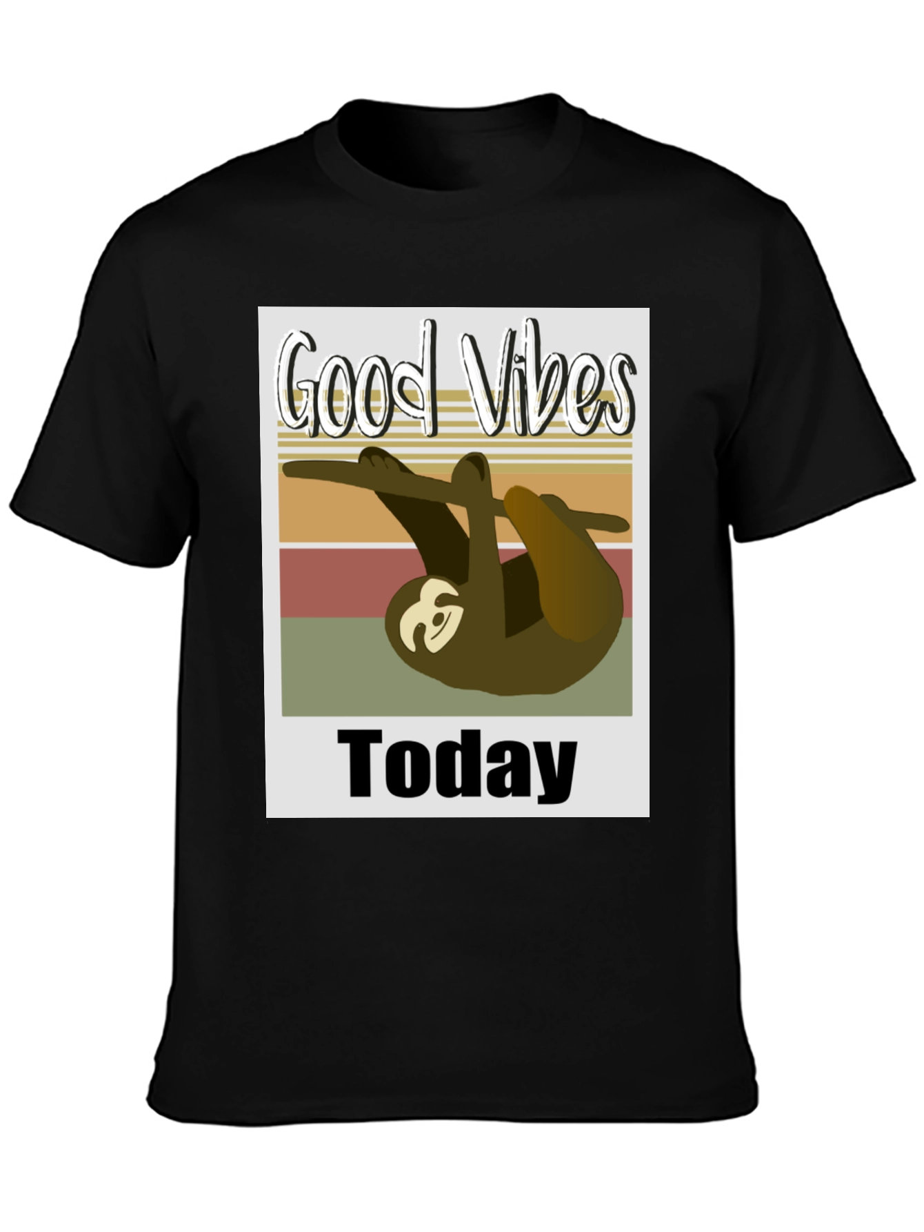 Good Vibes Today Sloth Graphic T-Shirt