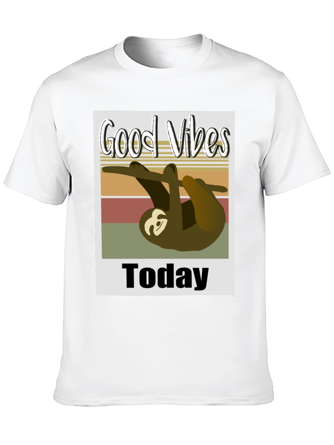 Good Vibes Today Sloth Graphic T-Shirt
