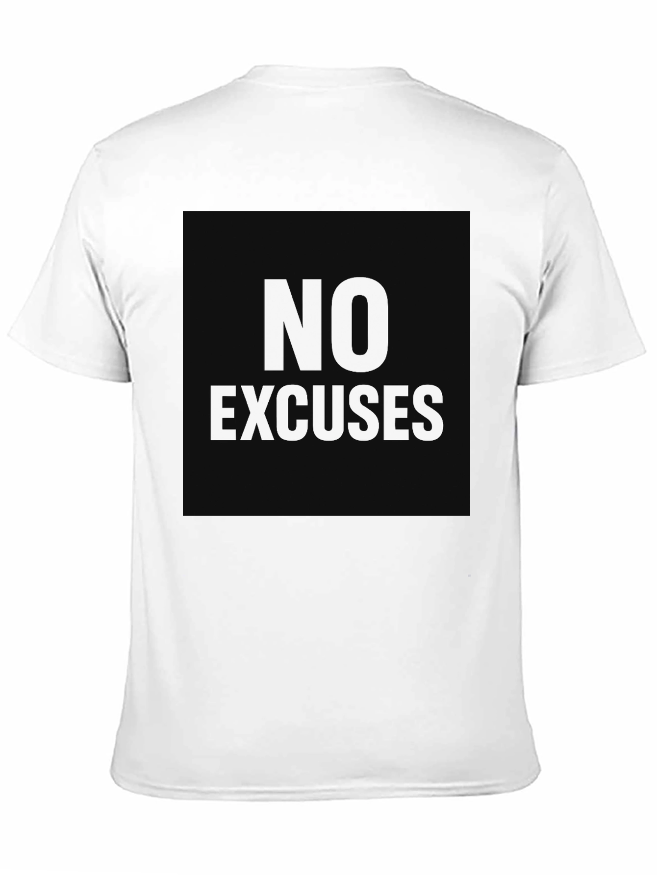 No Excuses Black Graphic Tee - Motivational Shirt