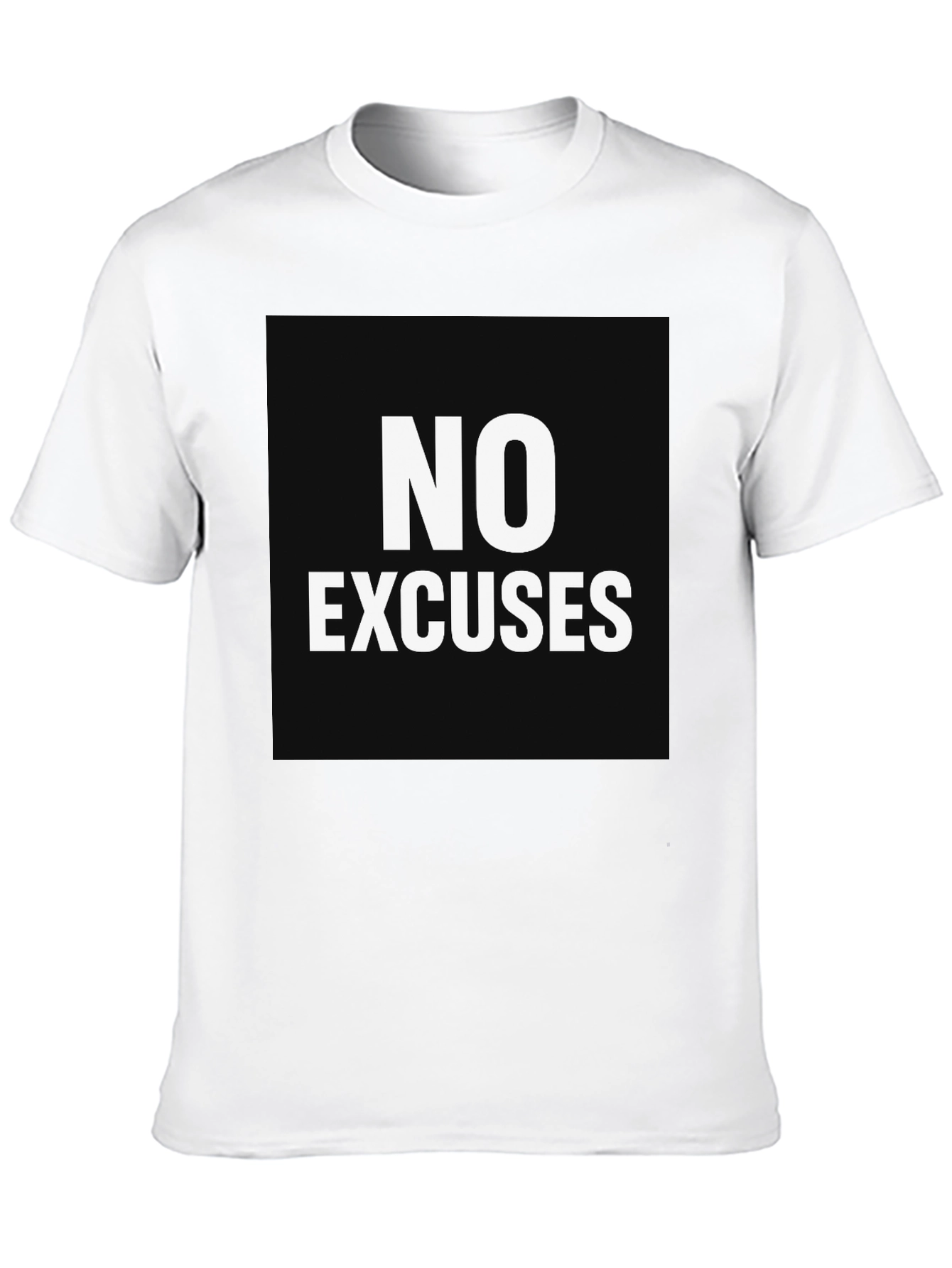 No Excuses Black Graphic Tee - Motivational Shirt