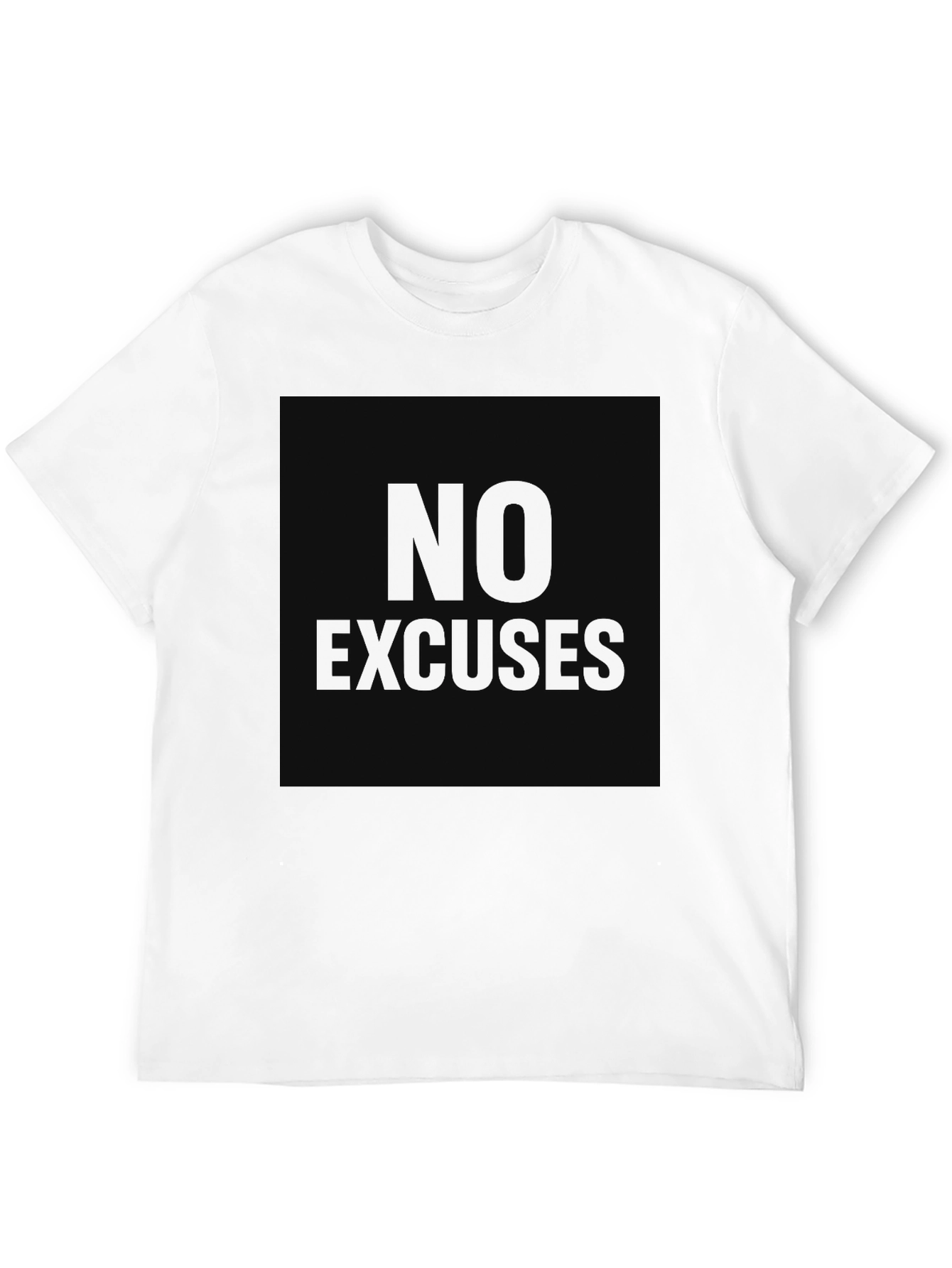 No Excuses Black Graphic Tee - Motivational Shirt