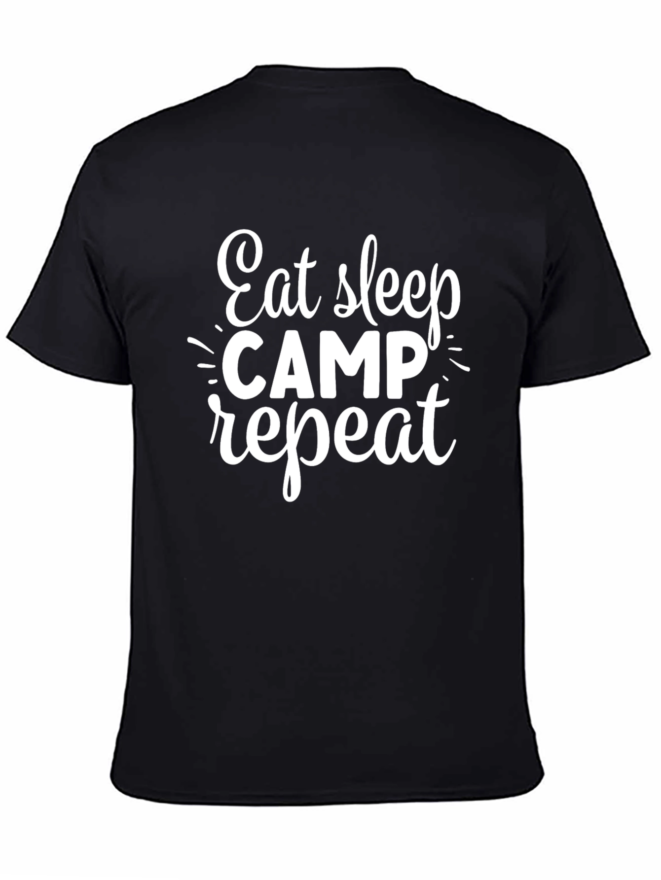 Eat Sleep Camp Repeat Graphic Tee - Camping T-Shirt