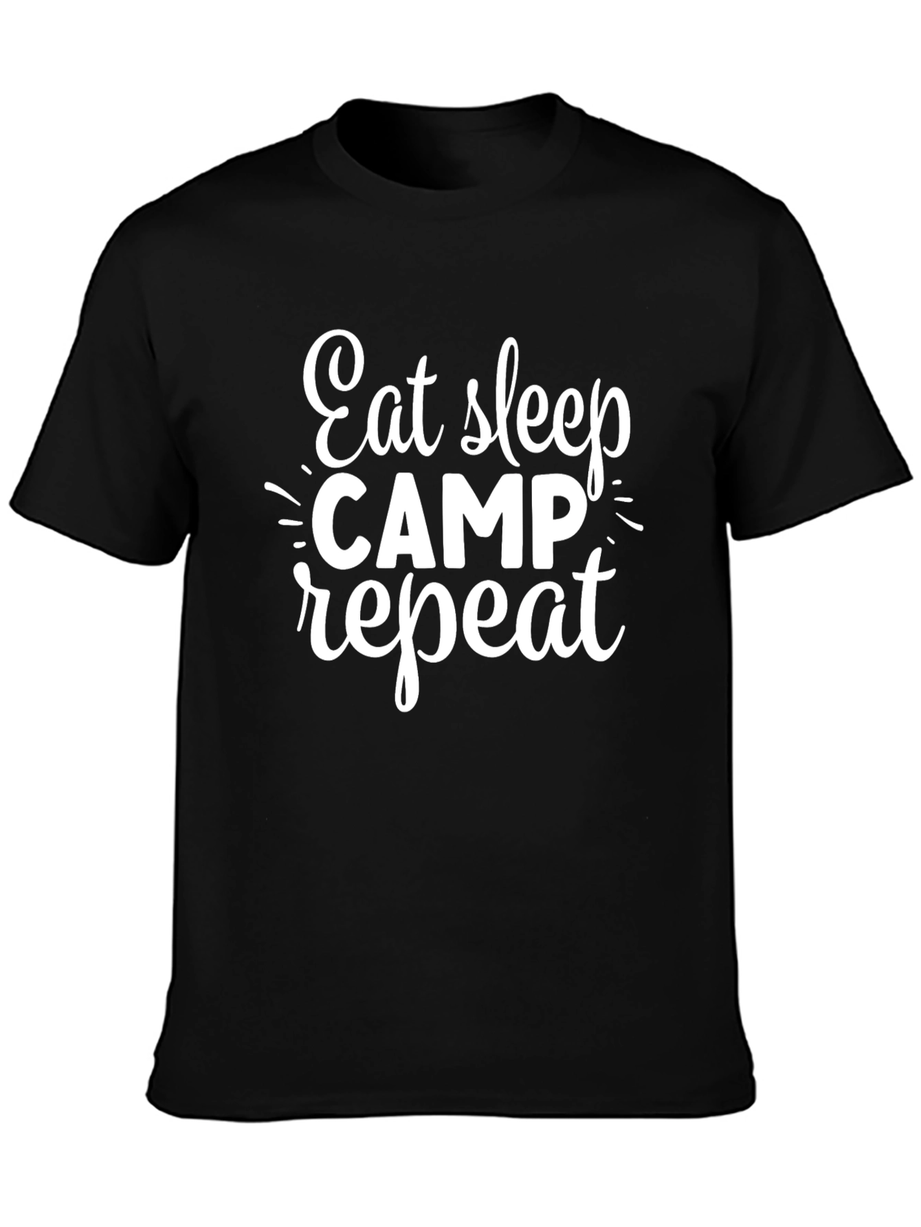Eat Sleep Camp Repeat Graphic Tee - Camping T-Shirt