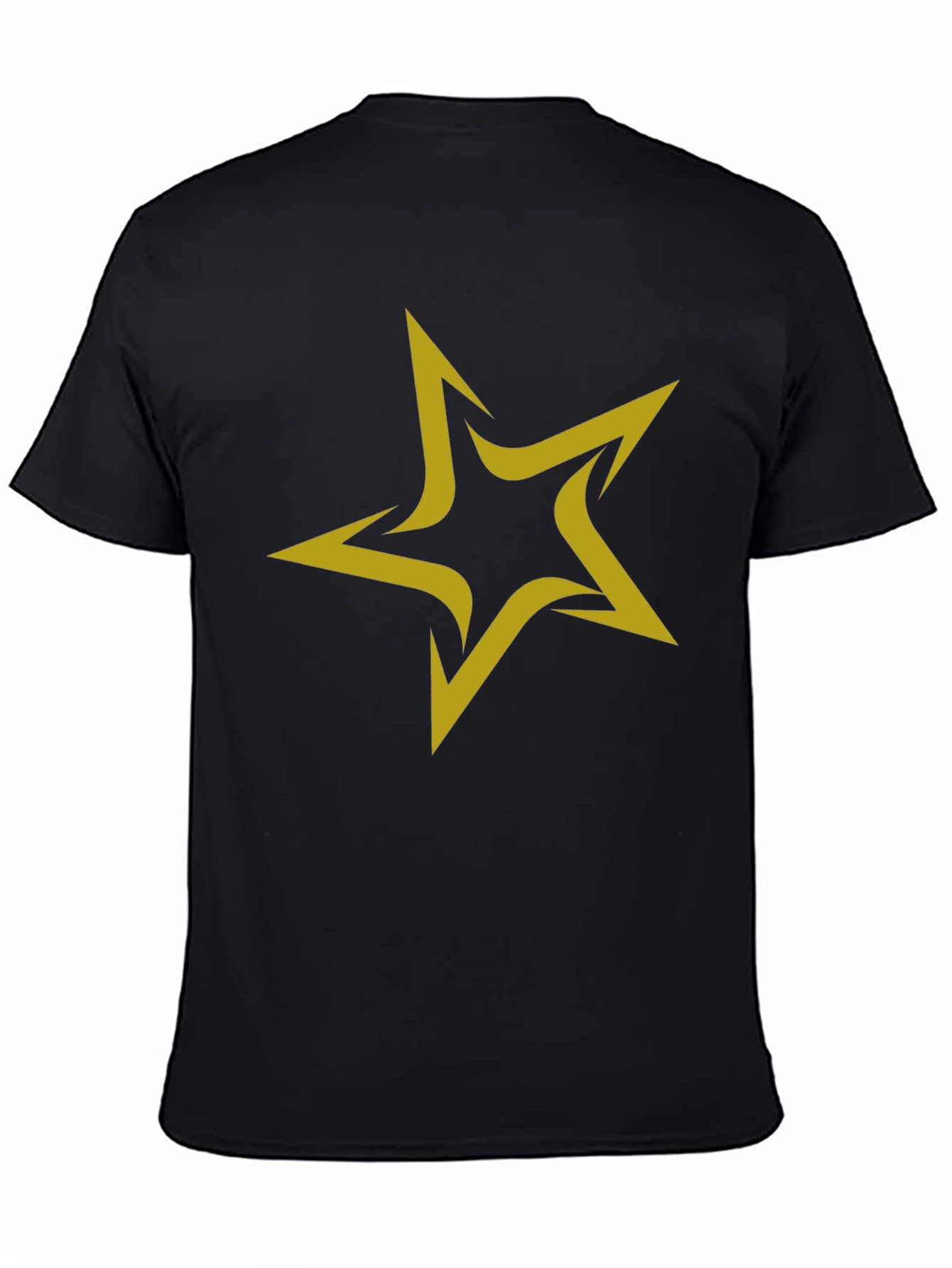 Star Graphic Black T-Shirt for Men