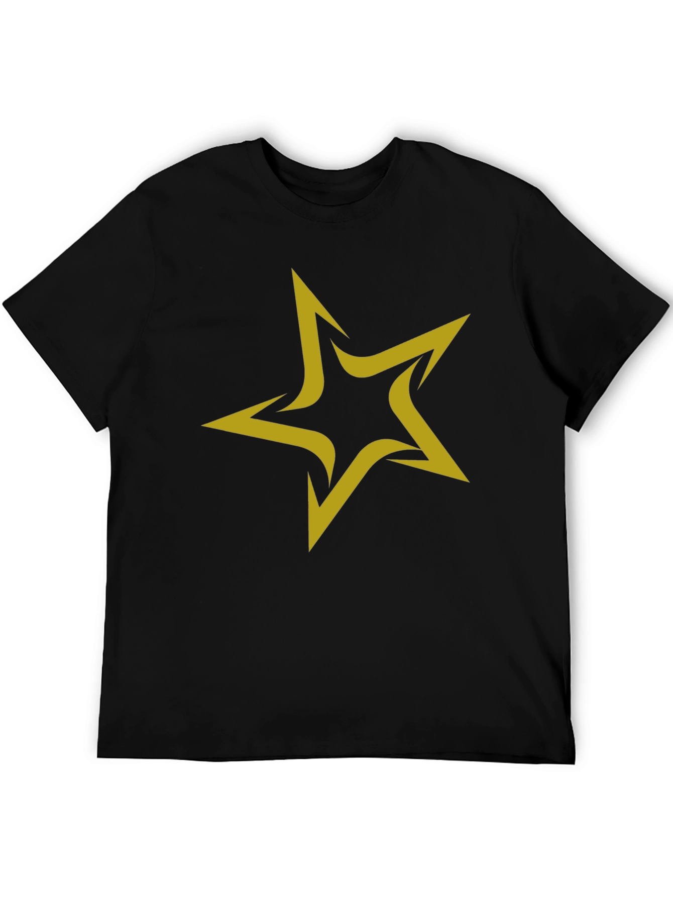 Star Graphic Black T-Shirt for Men