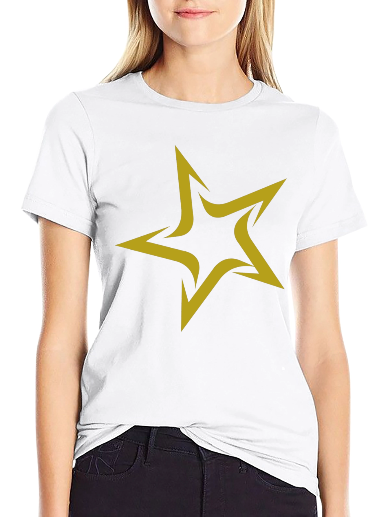 Star Graphic Black T-Shirt for Men