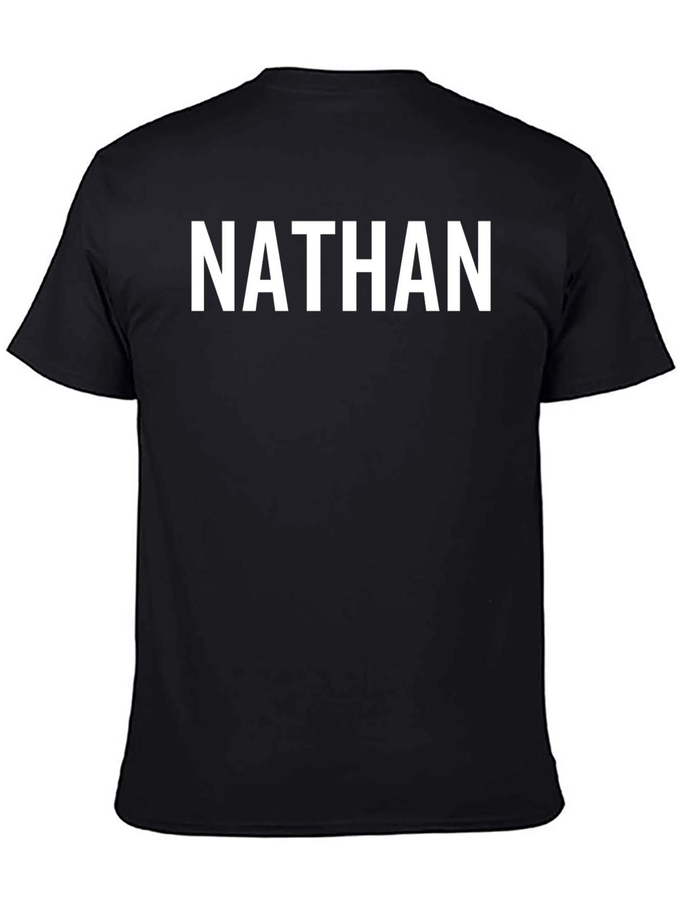 Personalized NATHAN Black Graphic Tee