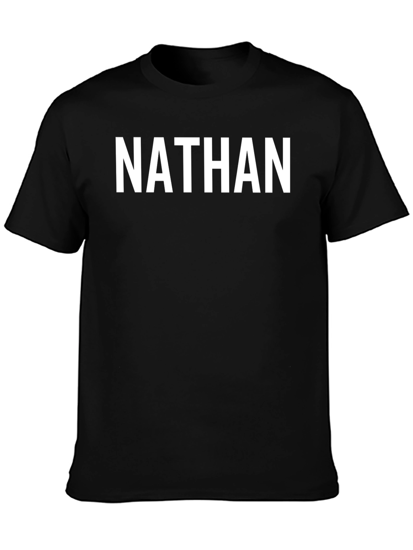 Personalized NATHAN Black Graphic Tee