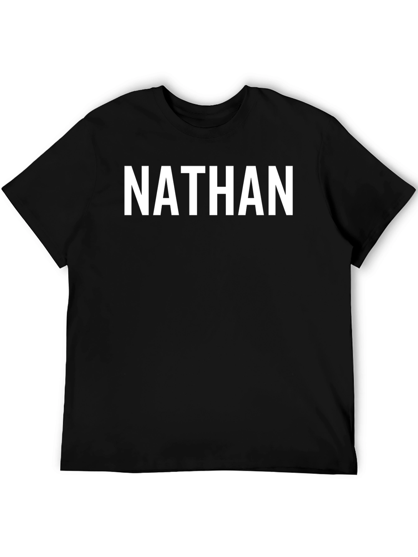 Personalized NATHAN Black Graphic Tee