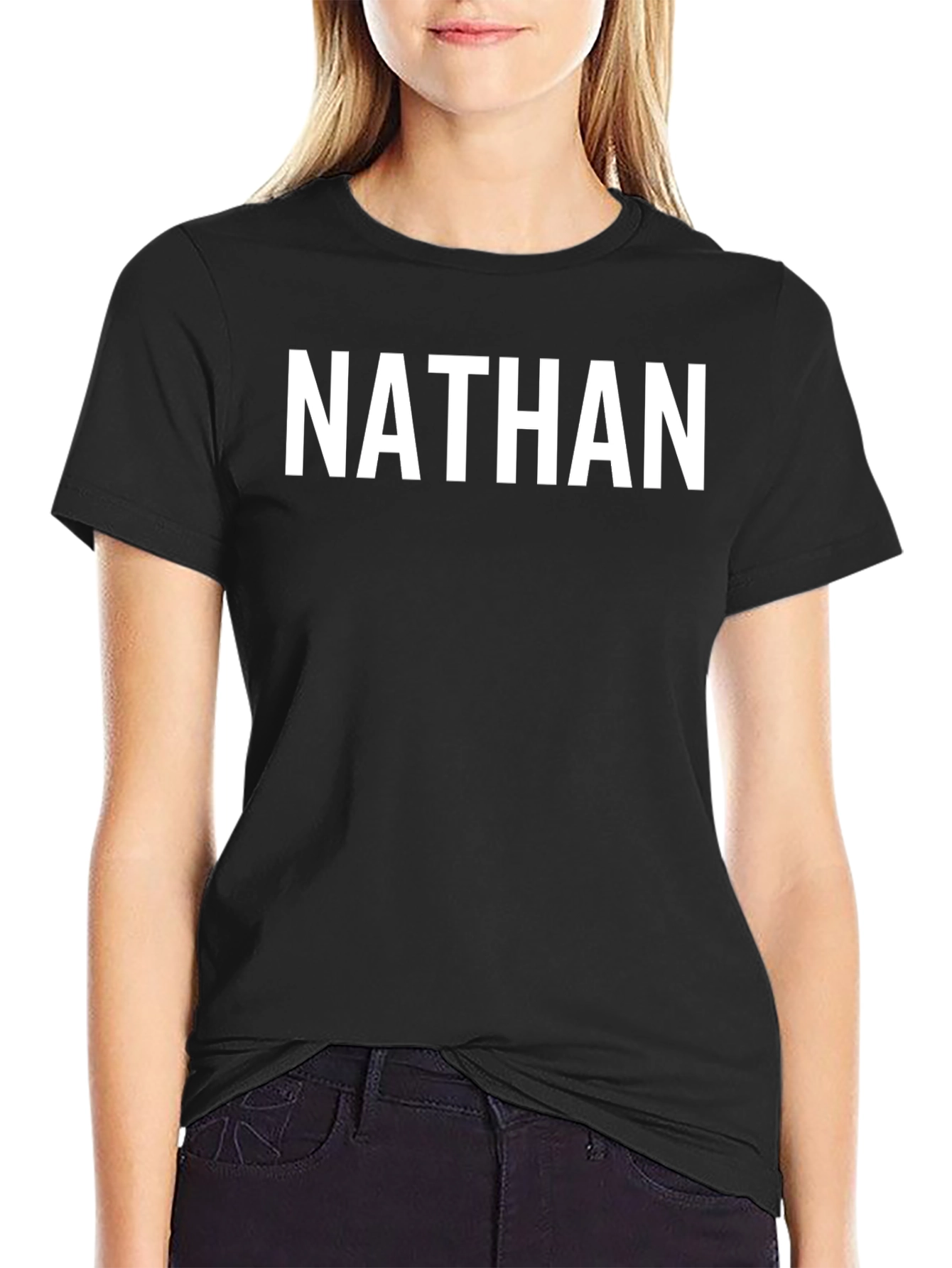 Personalized NATHAN Black Graphic Tee