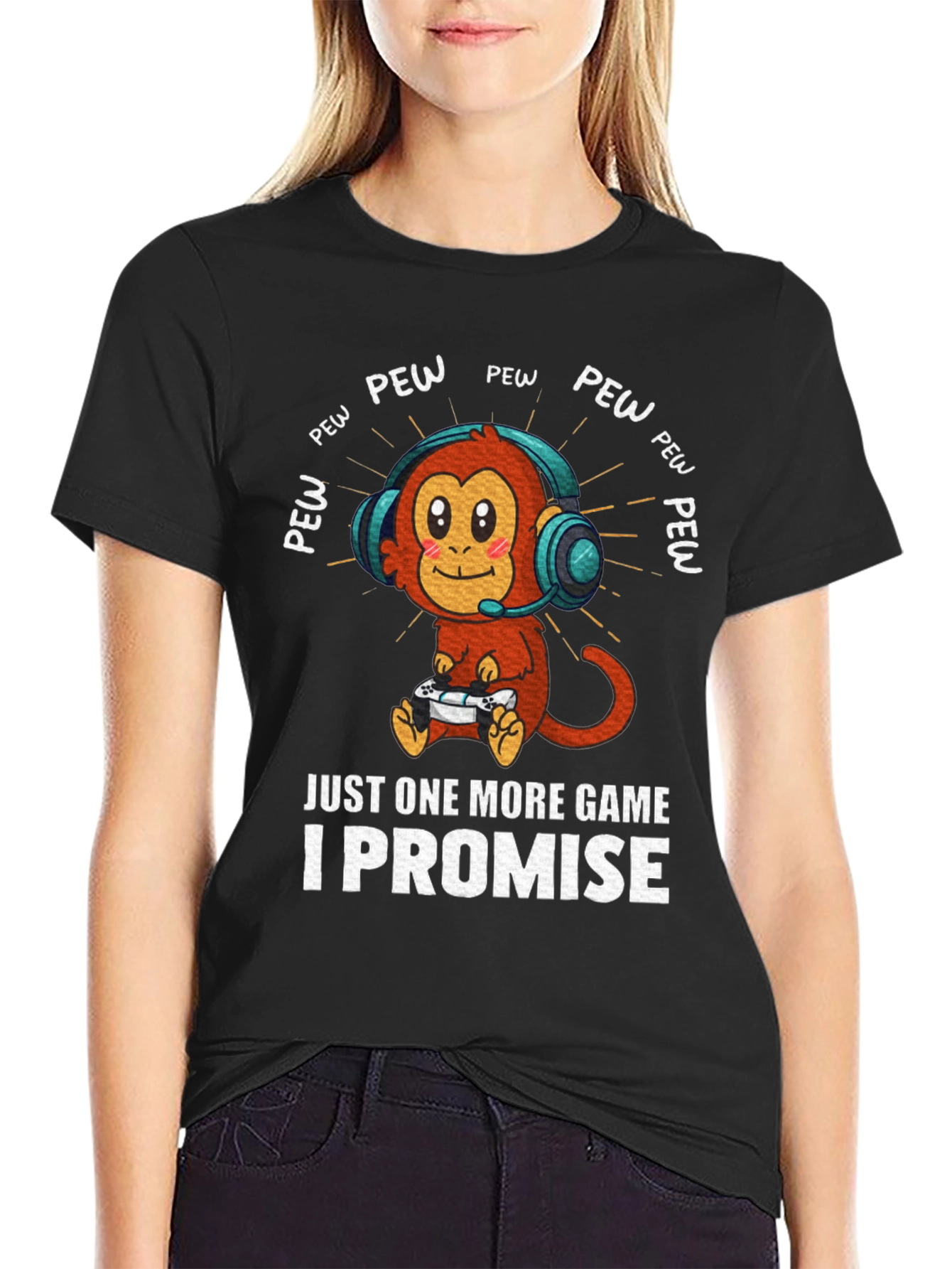 Gamer Monkey T-Shirt - Just One More Game