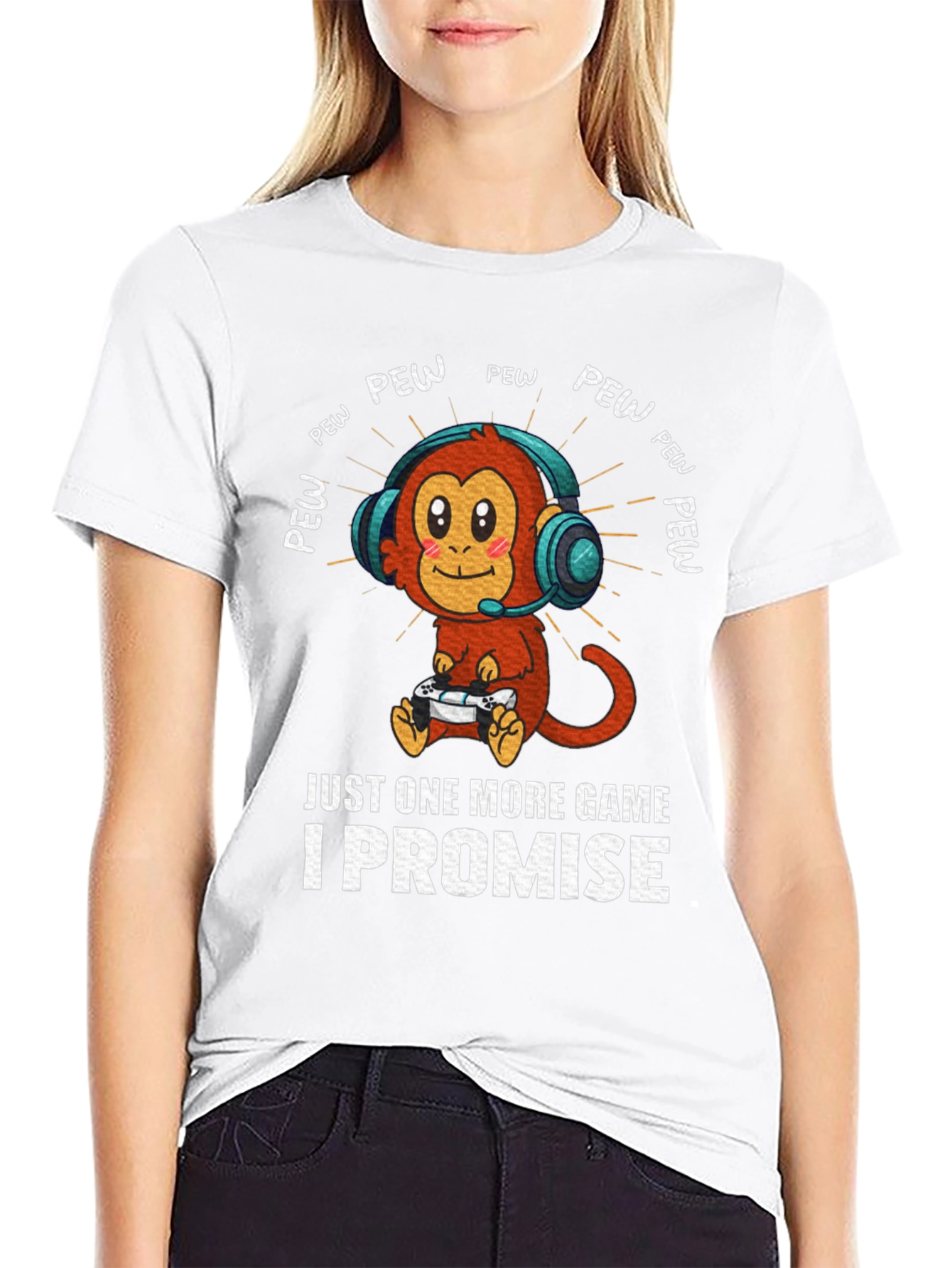 Gamer Monkey T-Shirt - Just One More Game
