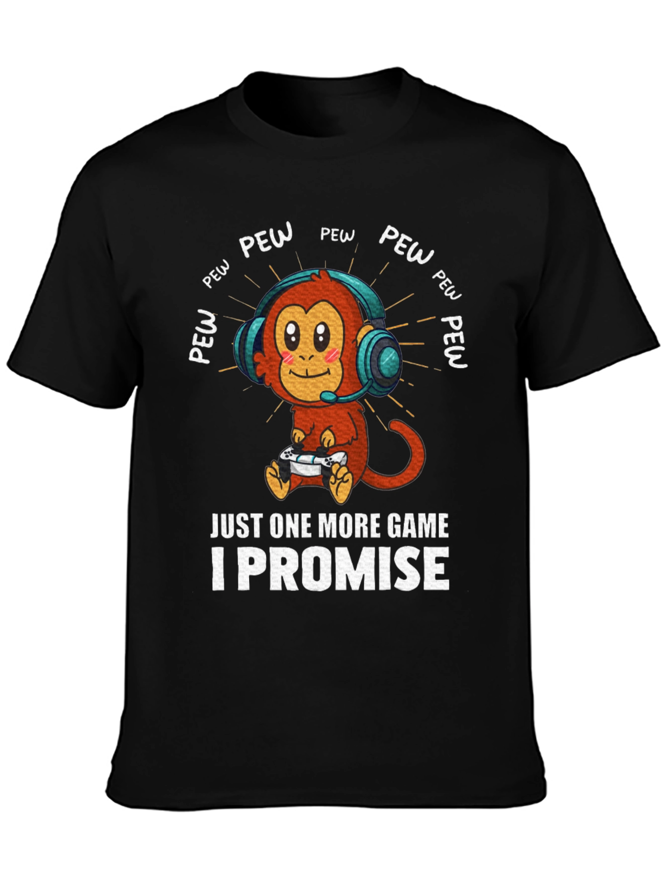Gamer Monkey T-Shirt - Just One More Game