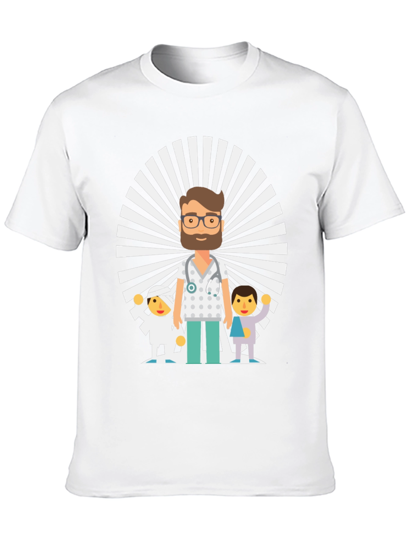 Cartoon Doctor & Patients Graphic Tee
