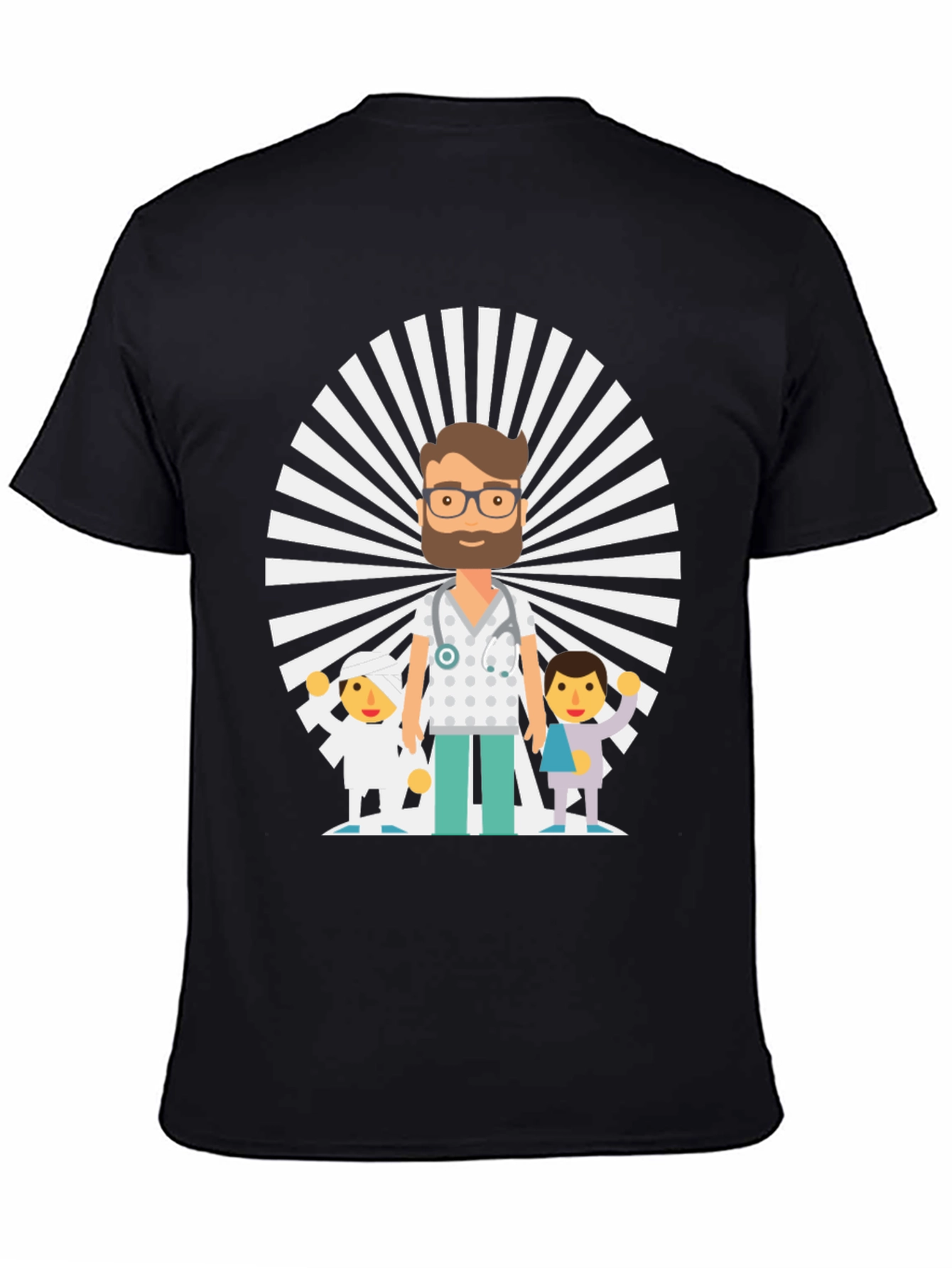 Cartoon Doctor & Patients Graphic Tee