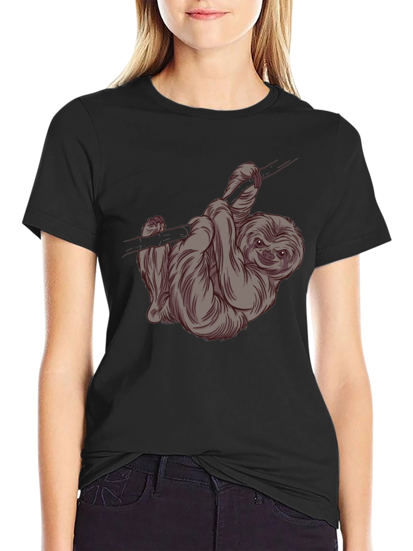 Sloth Graphic Tee -  Relaxed Style Soft Cotton