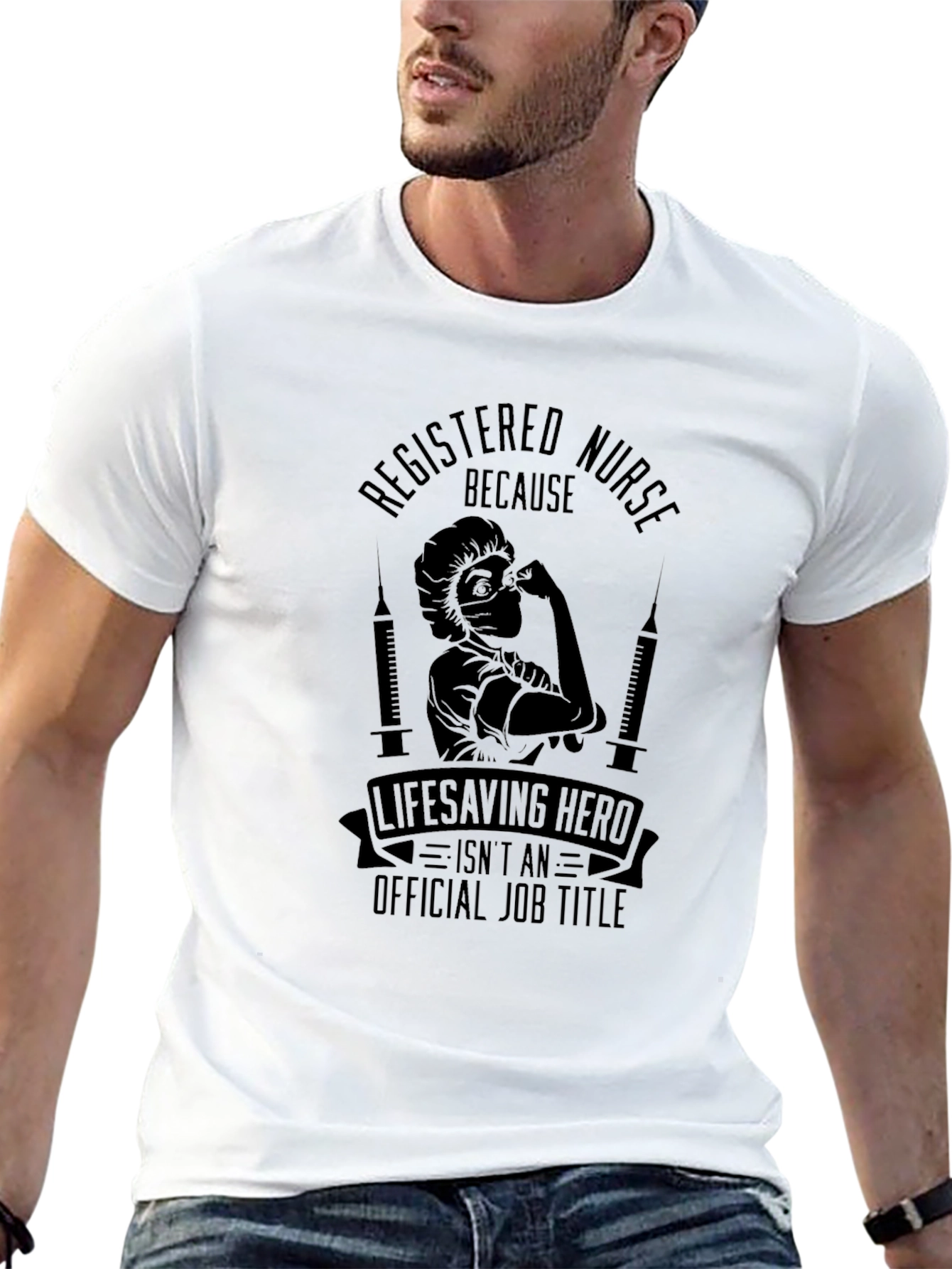 Registered Nurse Lifesaving Hero Graphic T-Shirt