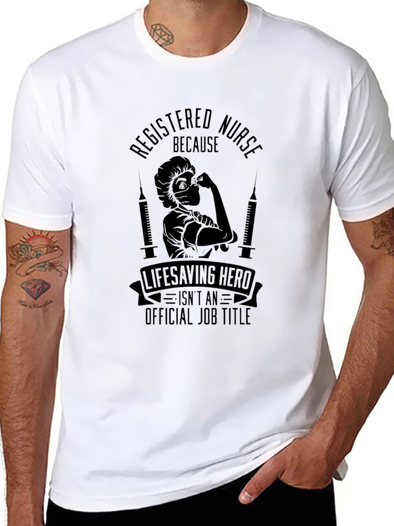 Registered Nurse Lifesaving Hero Graphic T-Shirt