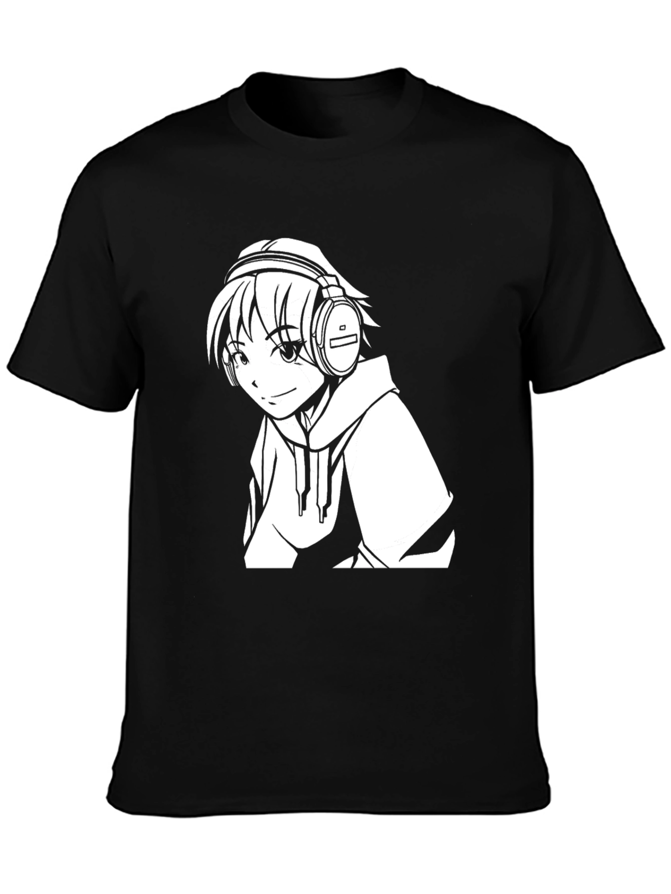 Anime Music Lover Black T-Shirt