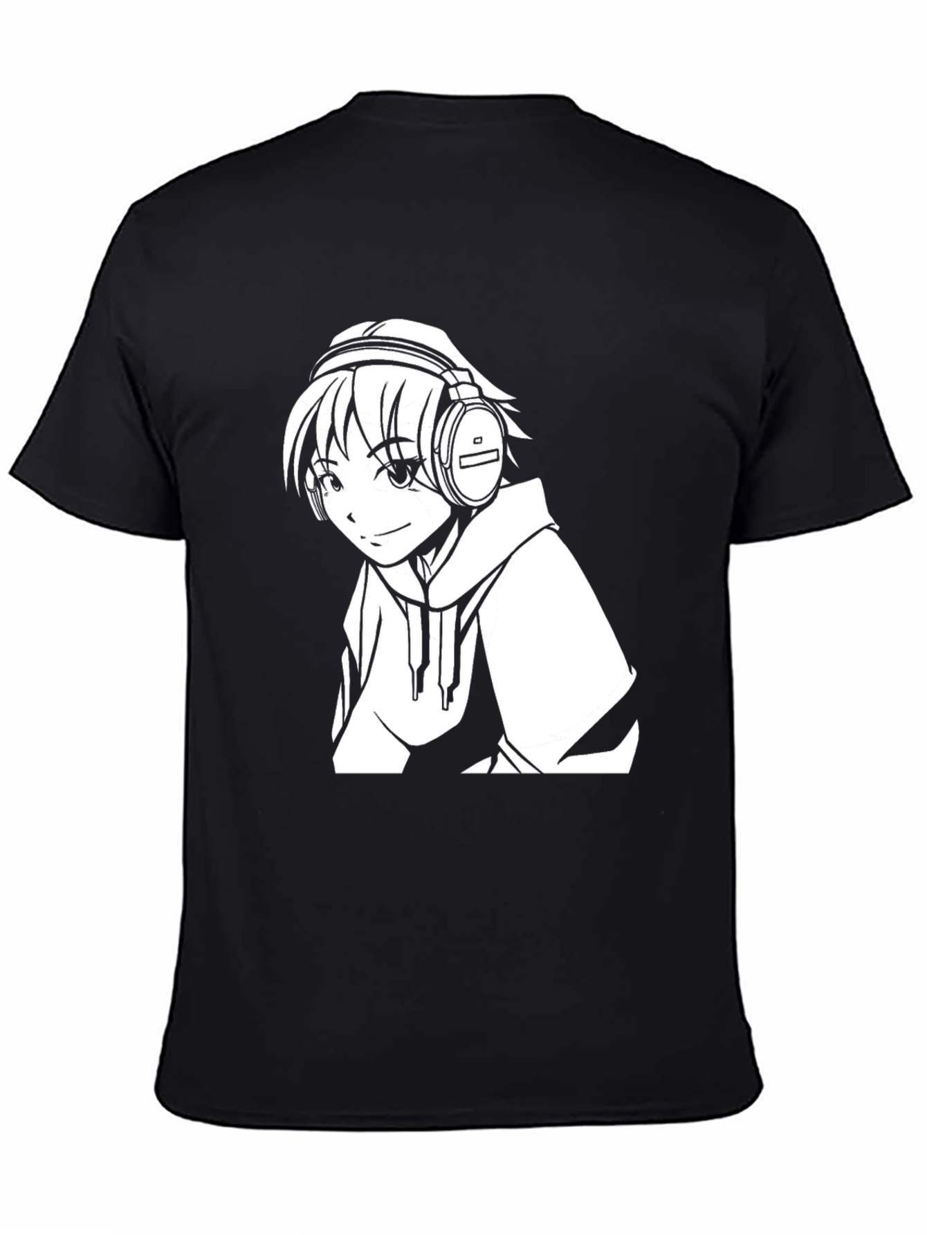 Anime Music Lover Black T-Shirt