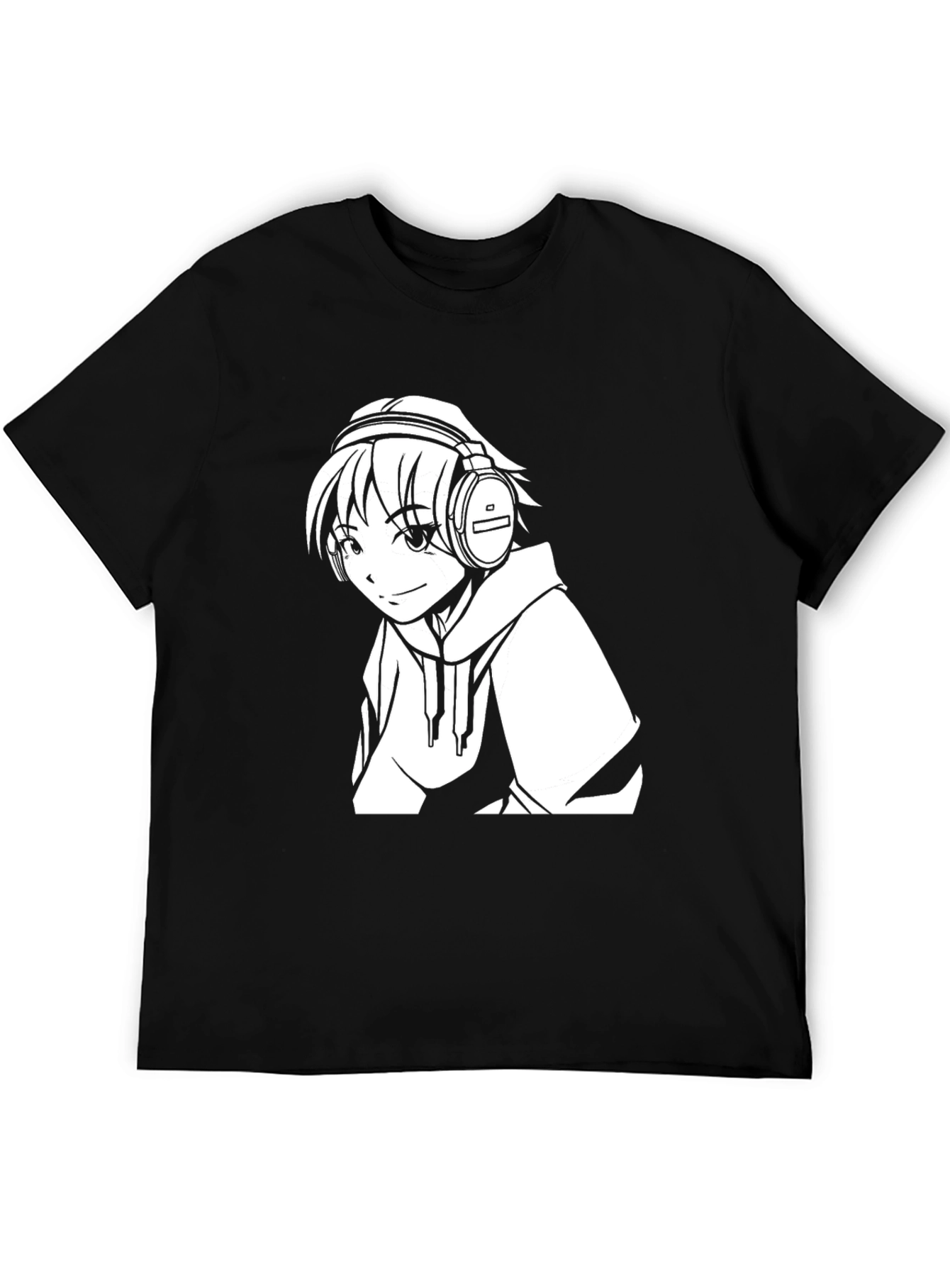 Anime Music Lover Black T-Shirt