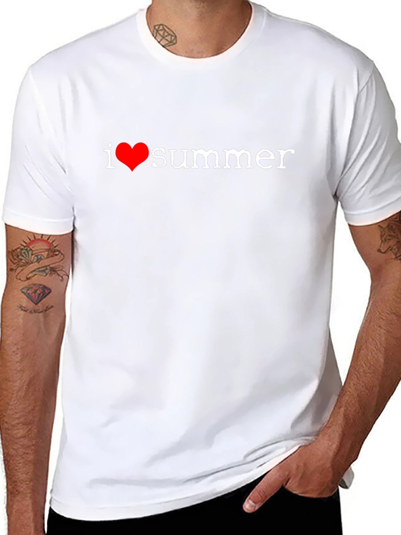 I Heart Summer Black T-Shirt
