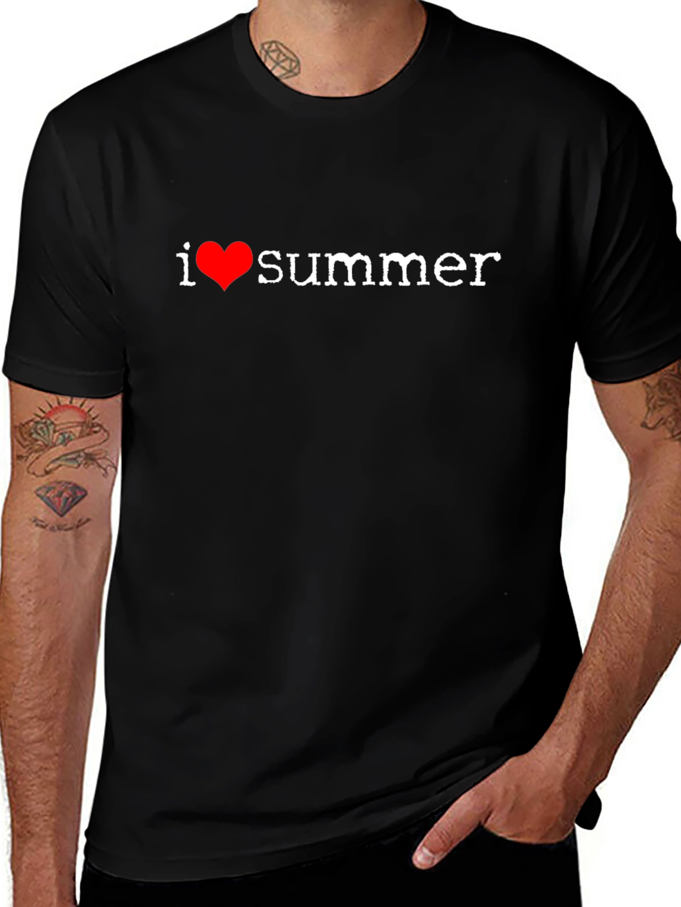I Heart Summer Black T-Shirt