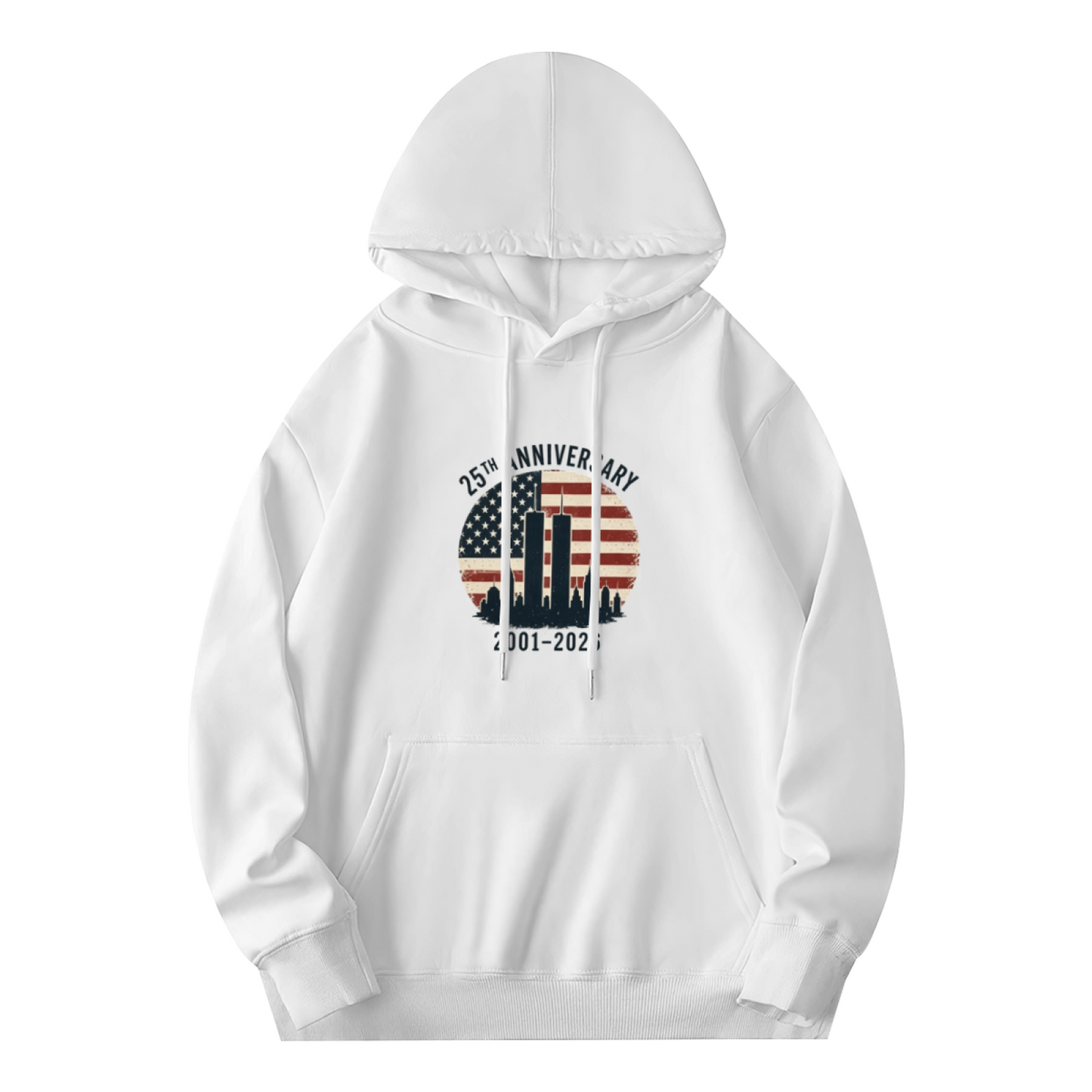 25th Anniversary Circular Retro Flag 9?11 Remembrance Hoodie