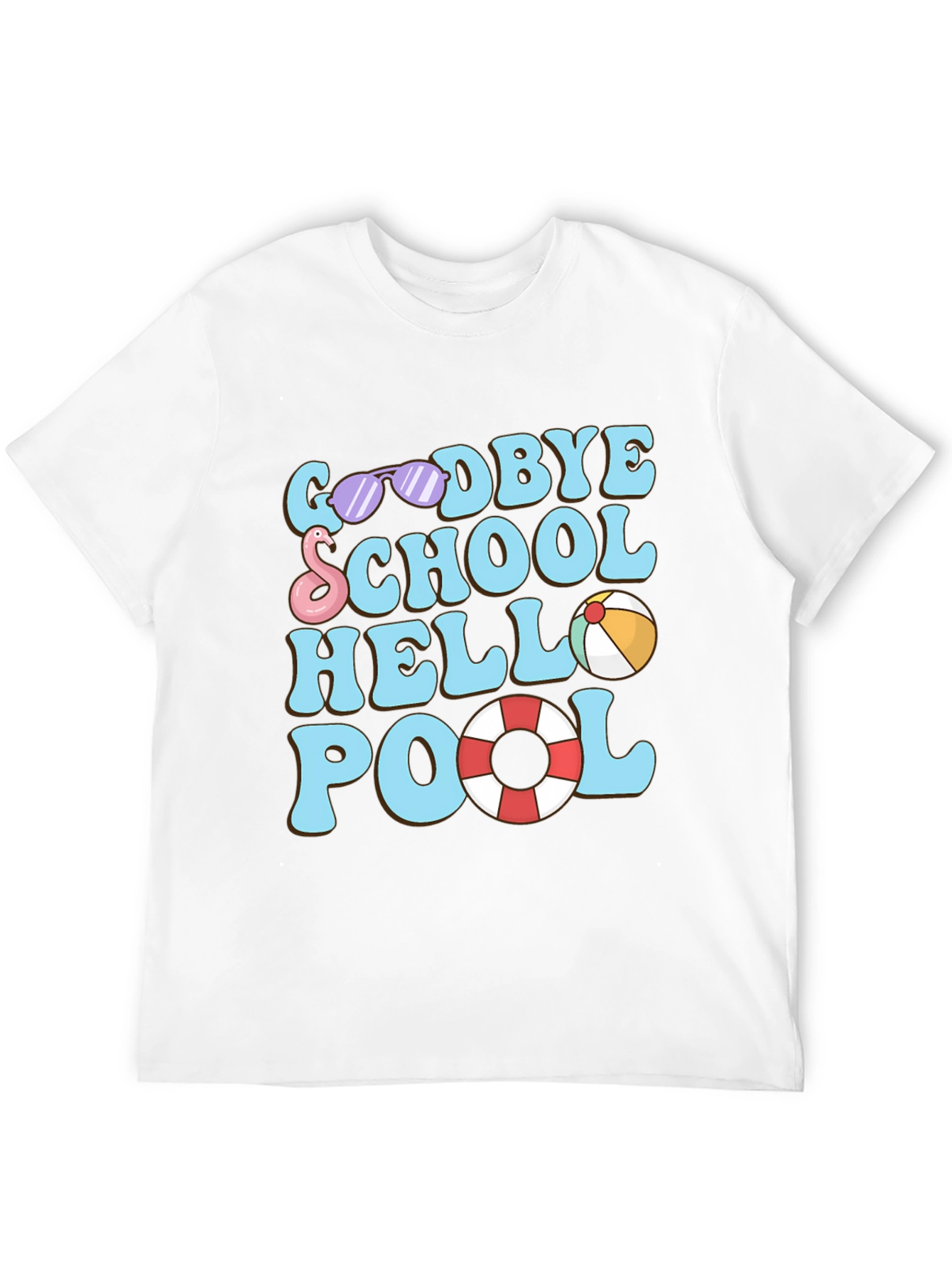 Goodbye School Hello Pool Graphic T-Shirt