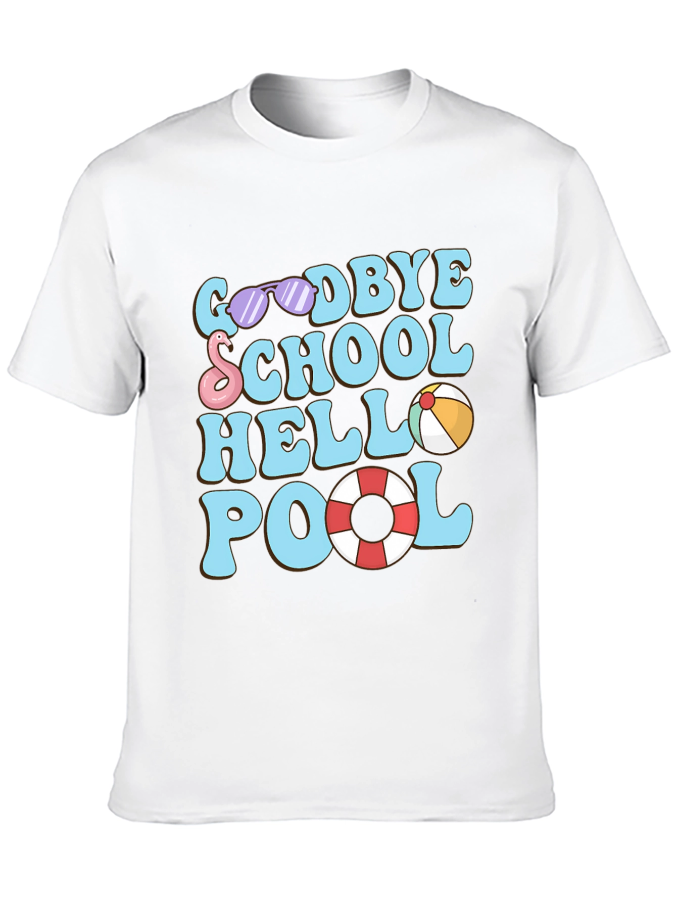 Goodbye School Hello Pool Graphic T-Shirt