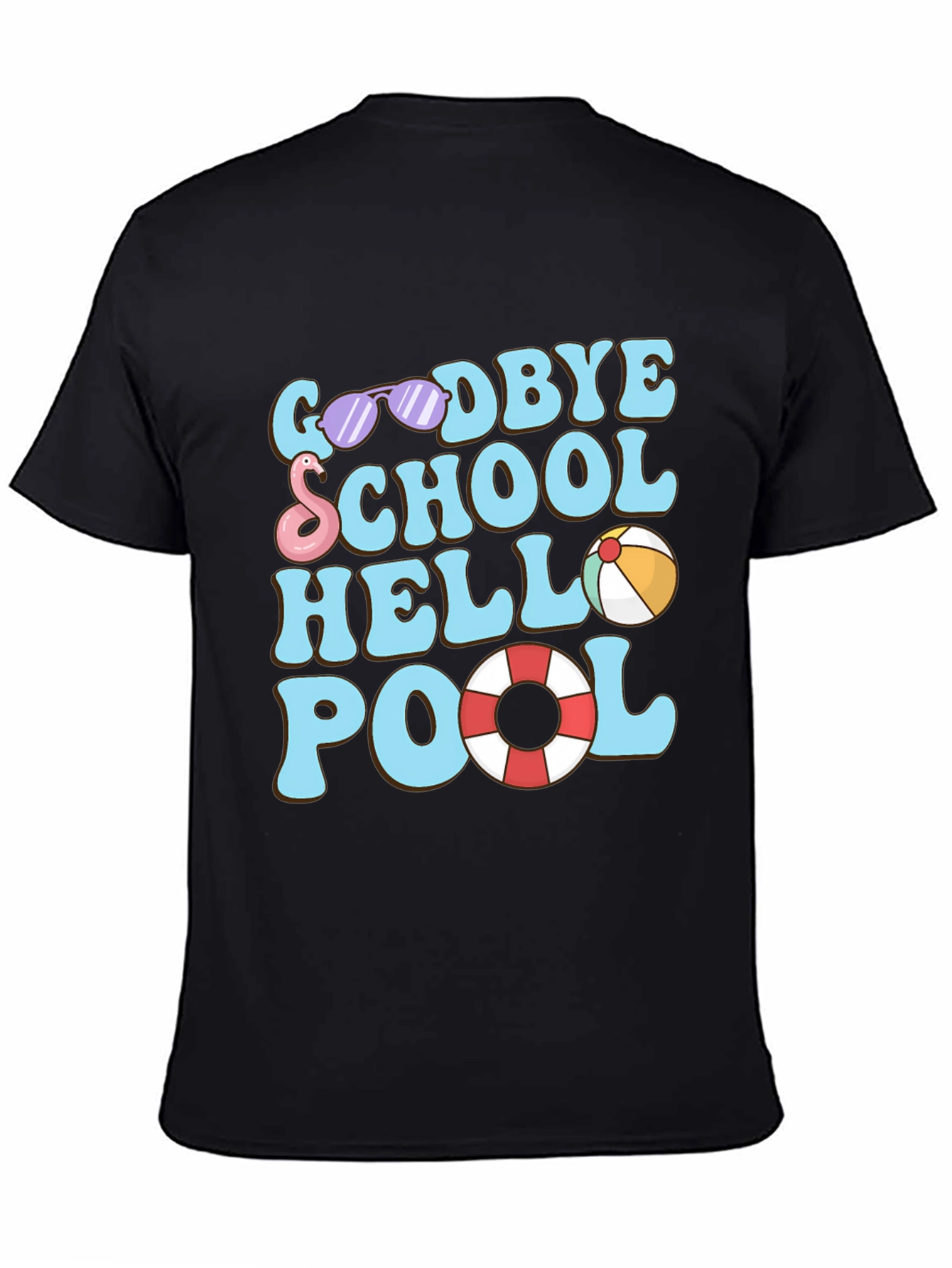 Goodbye School Hello Pool Graphic T-Shirt